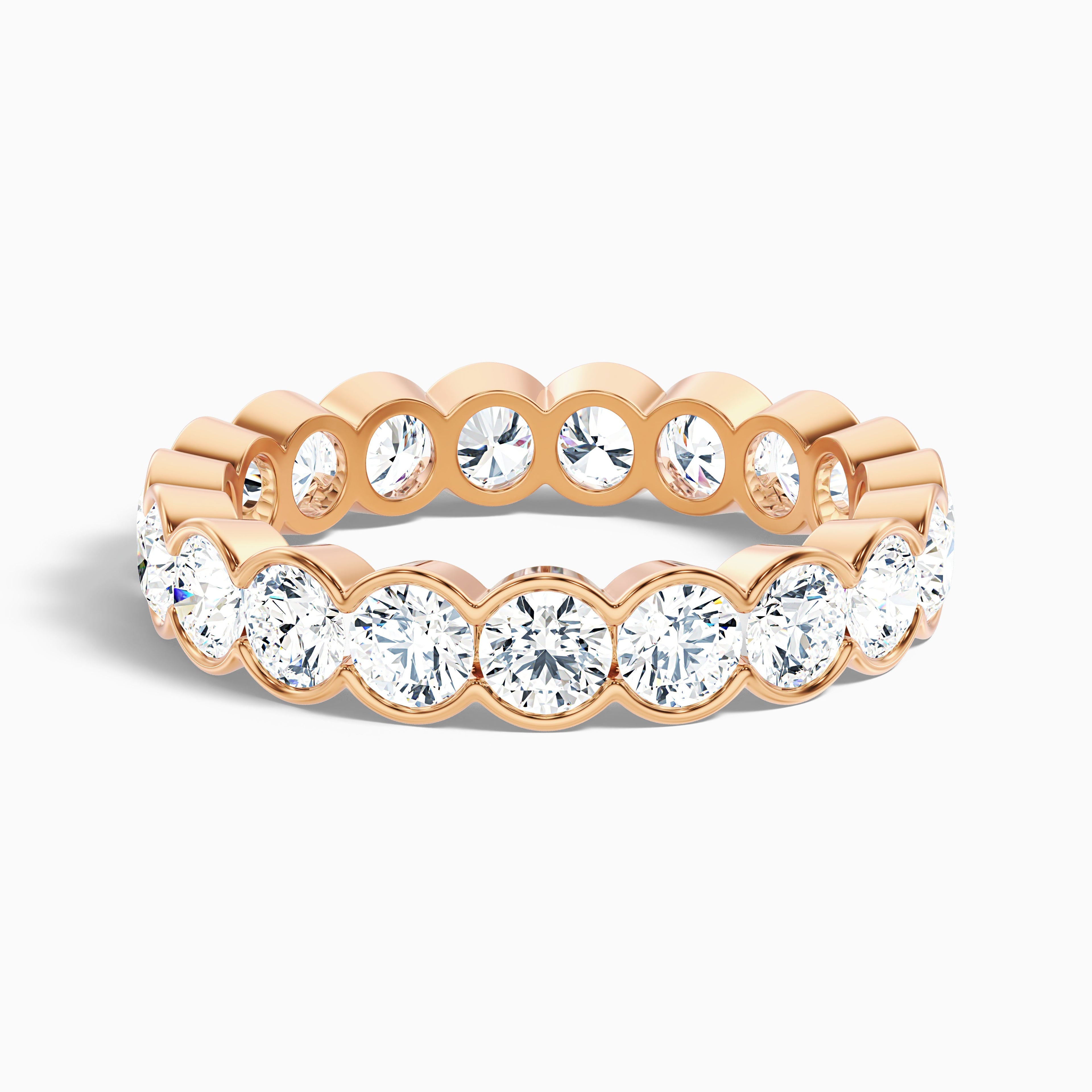 Ariella Bezel Round Cut Full Eternity Lab Grown Diamond Wedding Band