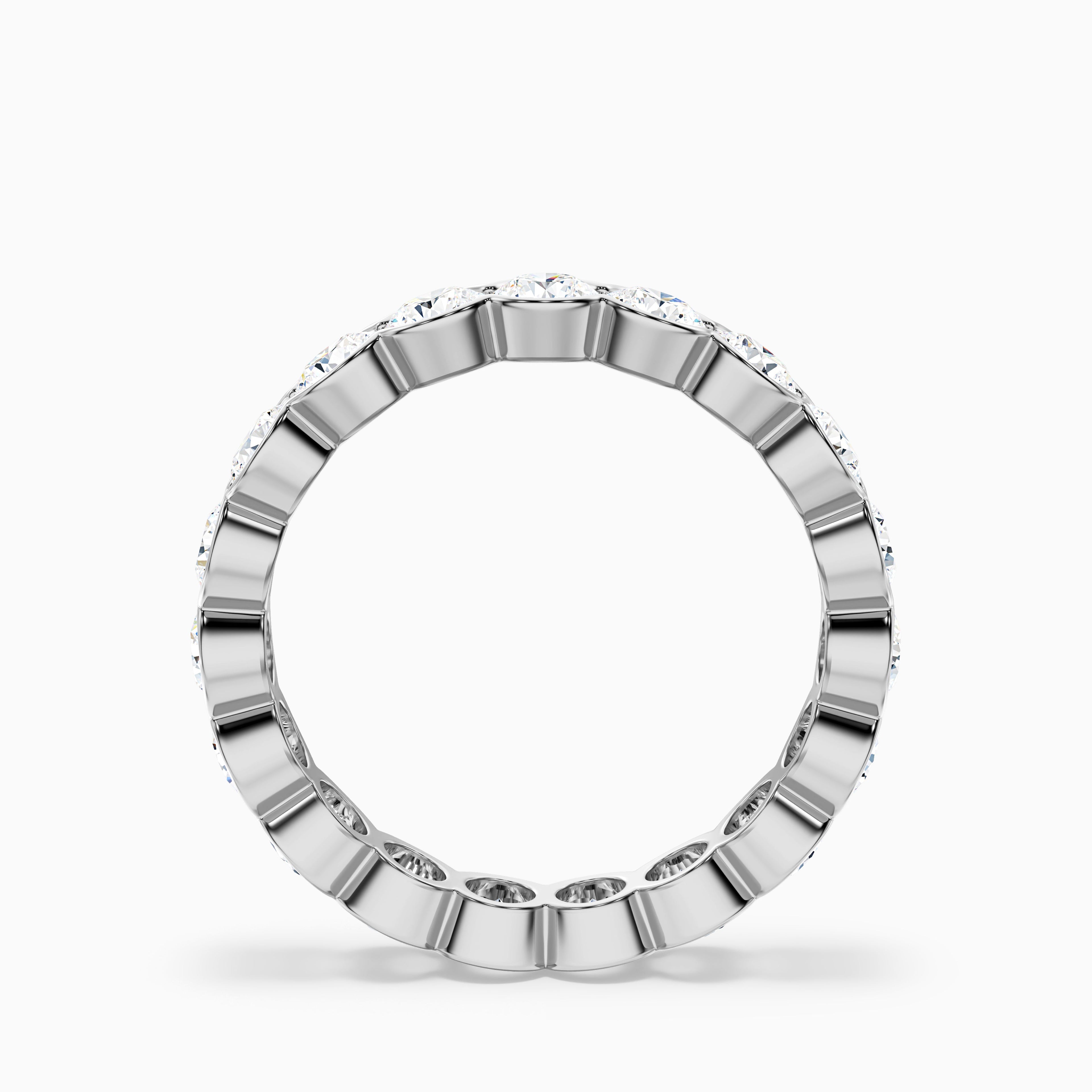 Ariella Bezel Round Cut Full Eternity Lab Grown Diamond Wedding Band