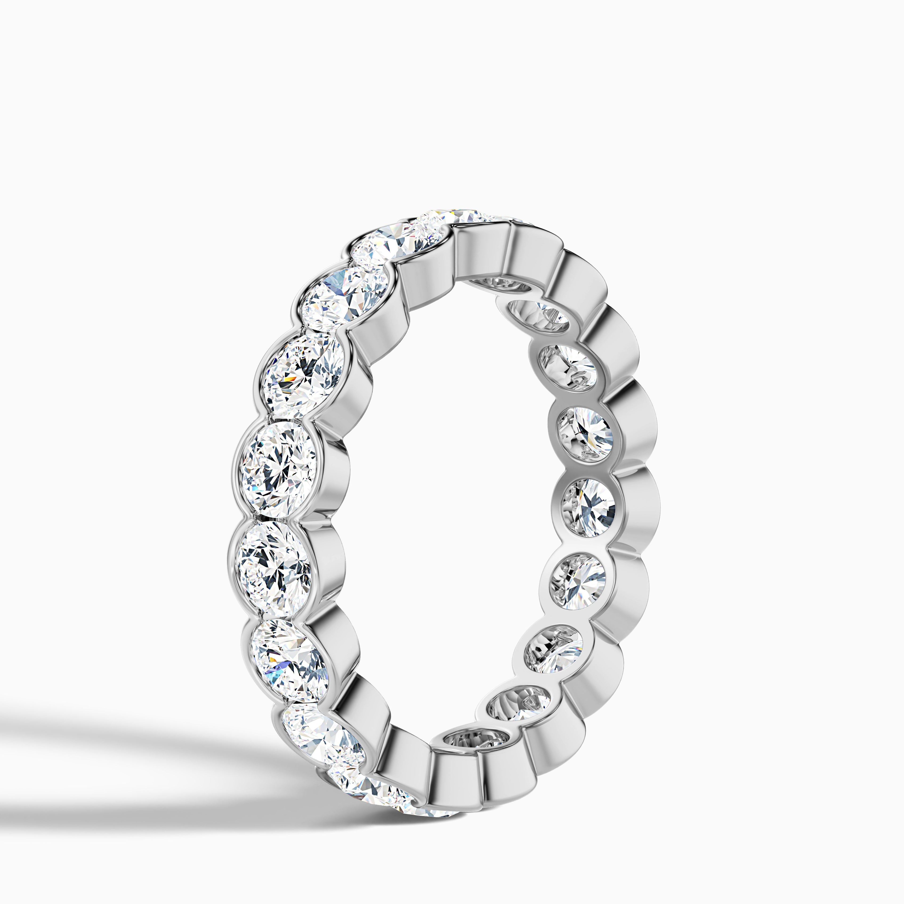 Ariella Bezel Round Cut Full Eternity Lab Grown Diamond Wedding Band