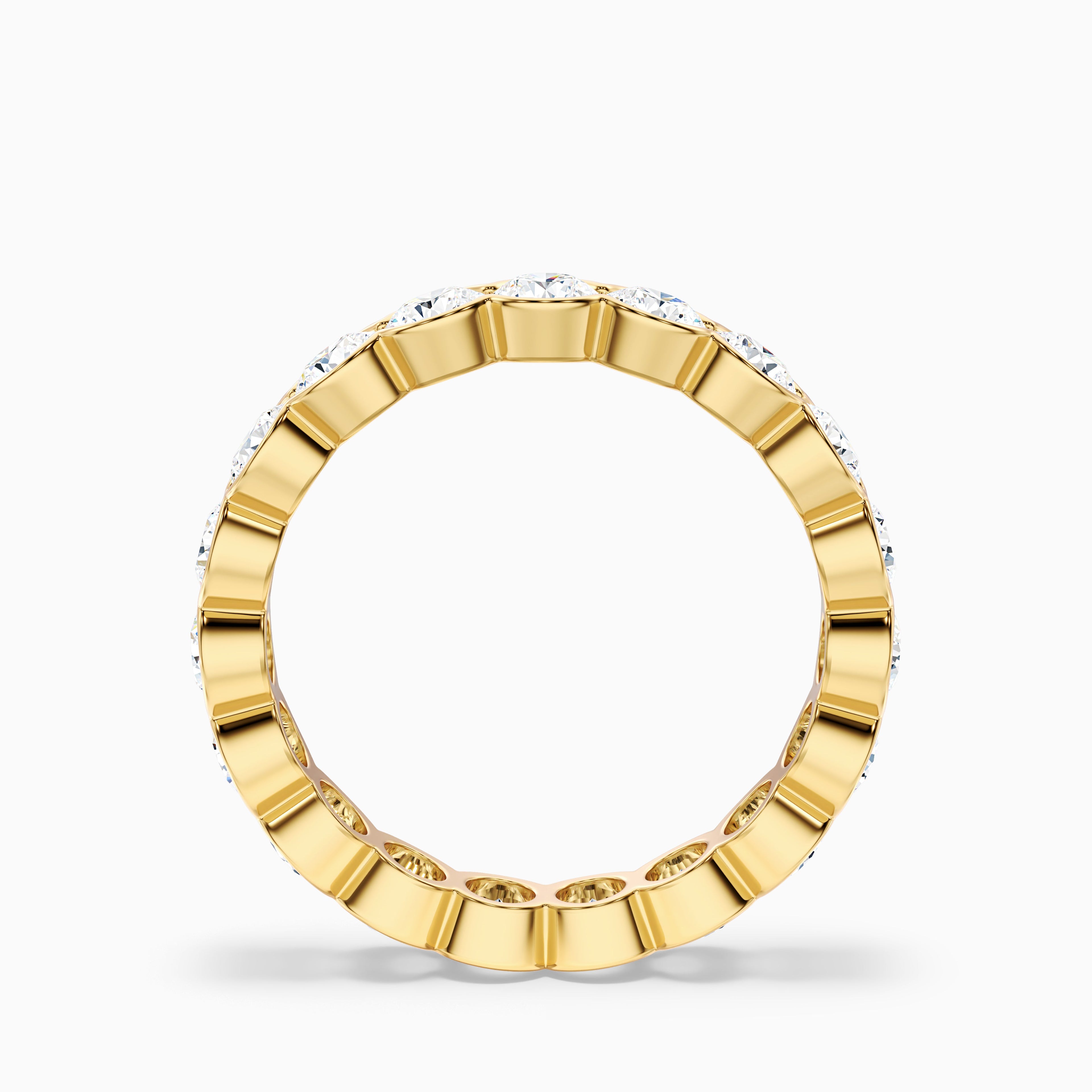Ariella Bezel Round Cut Full Eternity Lab Grown Diamond Wedding Band