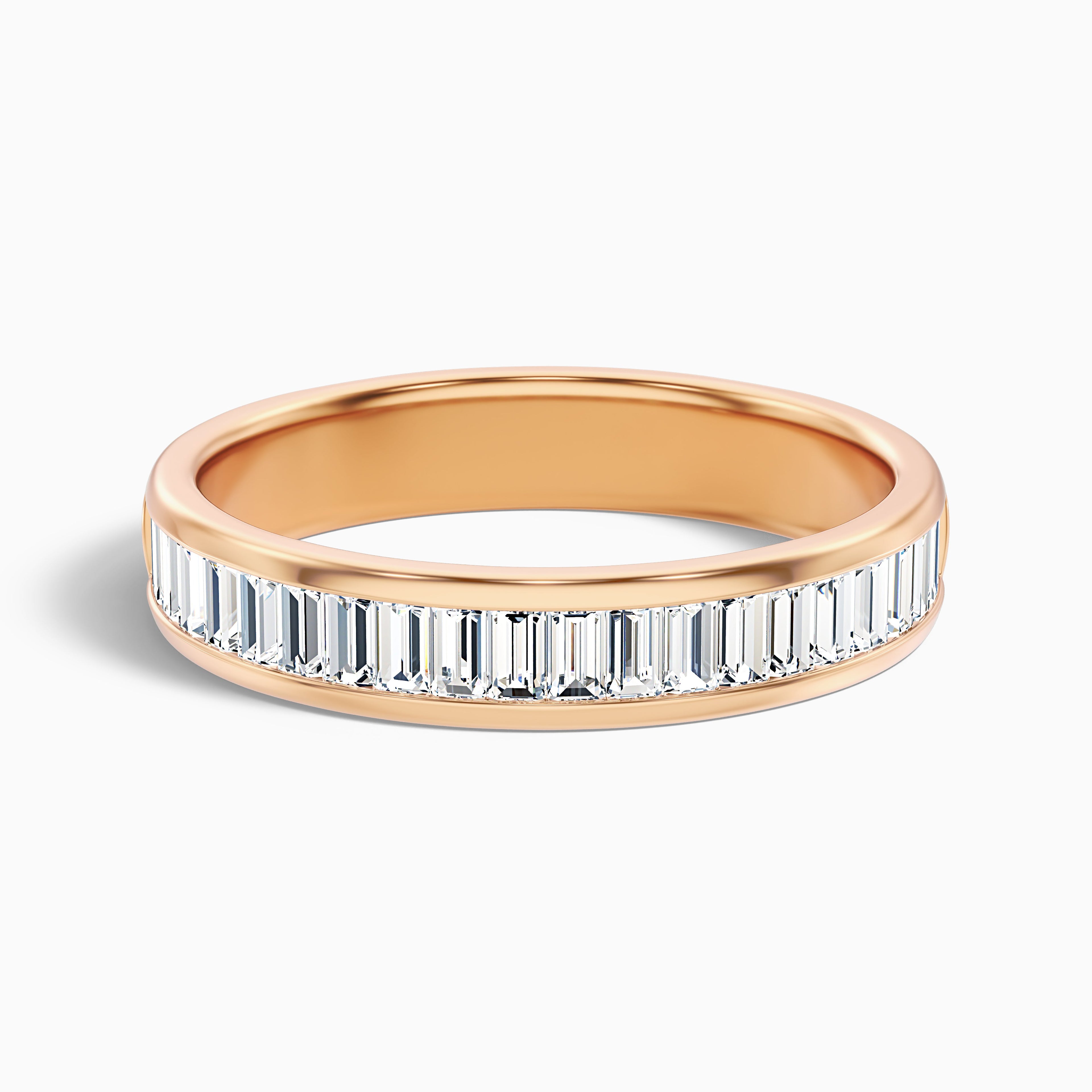Briana Channel Set Baguette Cut Lab Grown Diamond Wedding Band