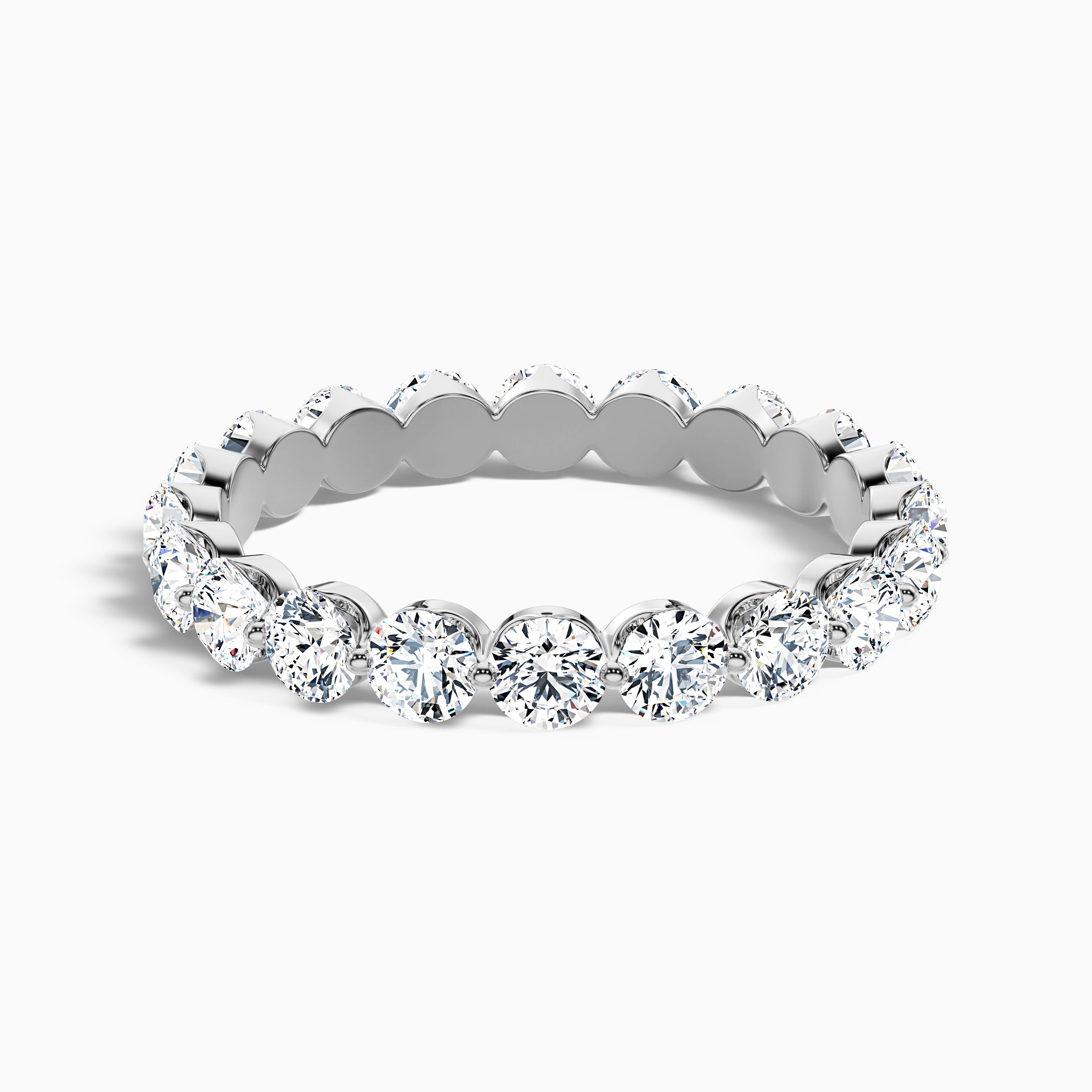 Rosabel Round Cut Eternity Shared Prong Lab Grown Diamond Wedding Band