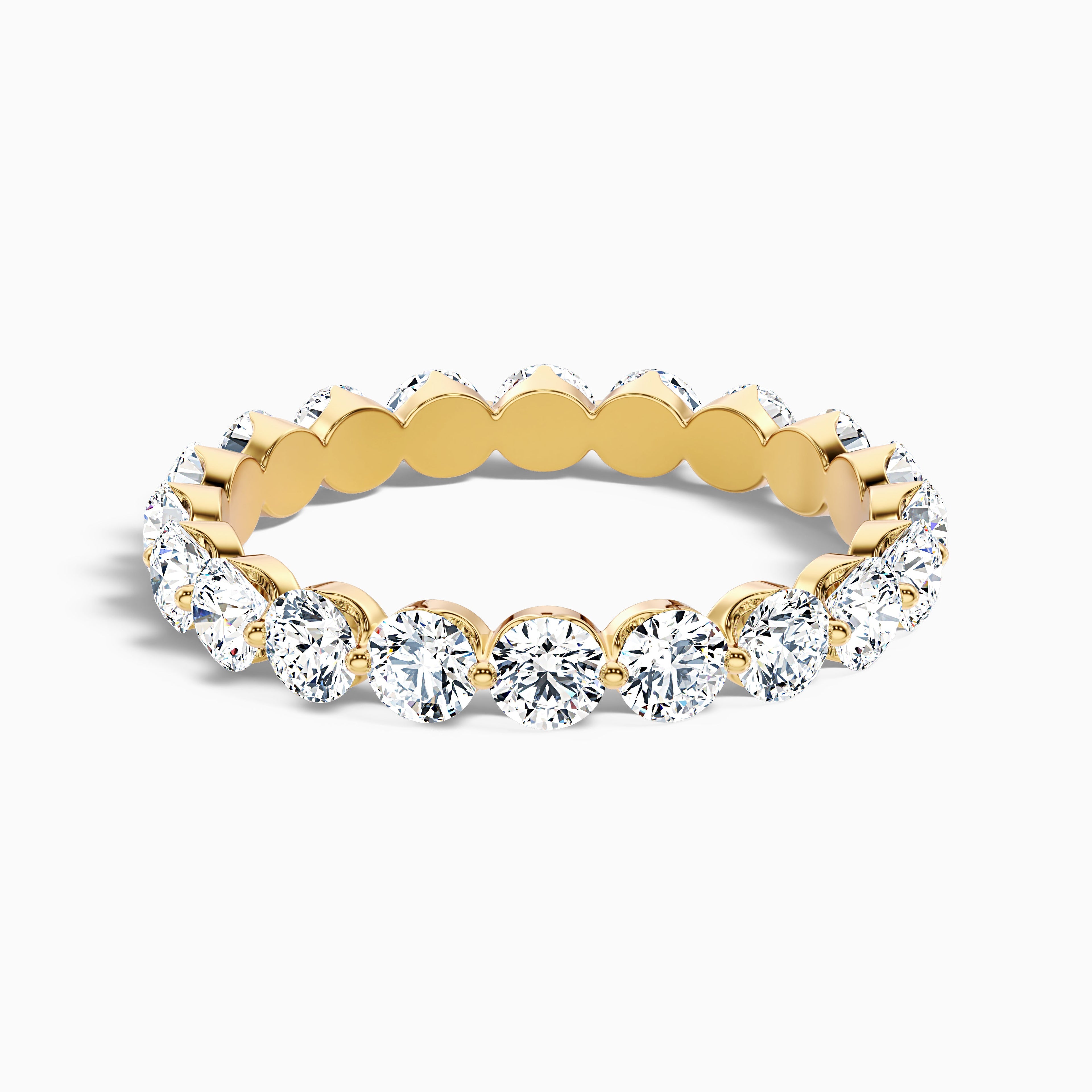 Rosabel Round Cut Eternity Shared Prong Lab Grown Diamond Wedding Band