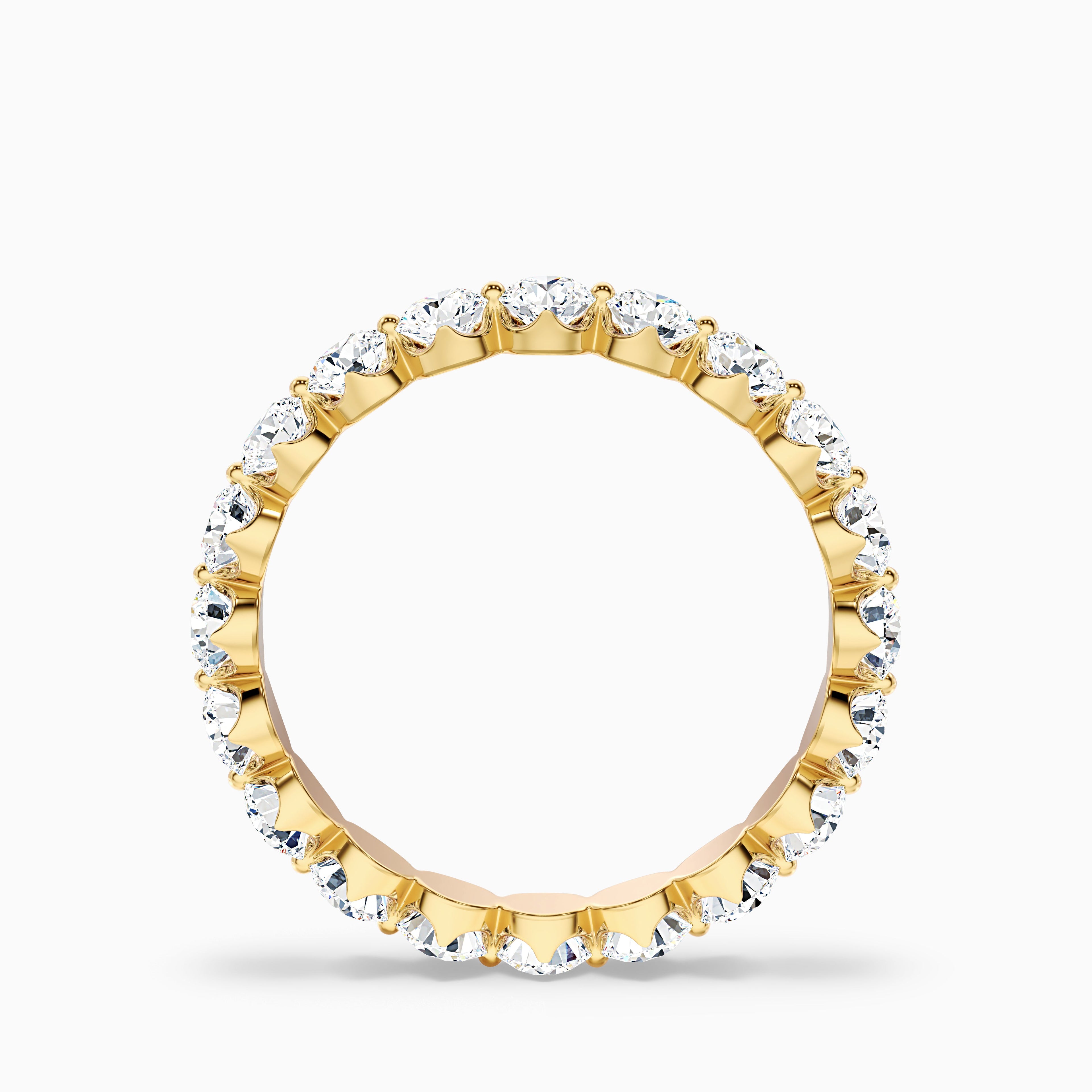 Rosabel Round Cut Eternity Shared Prong Lab Grown Diamond Wedding Band