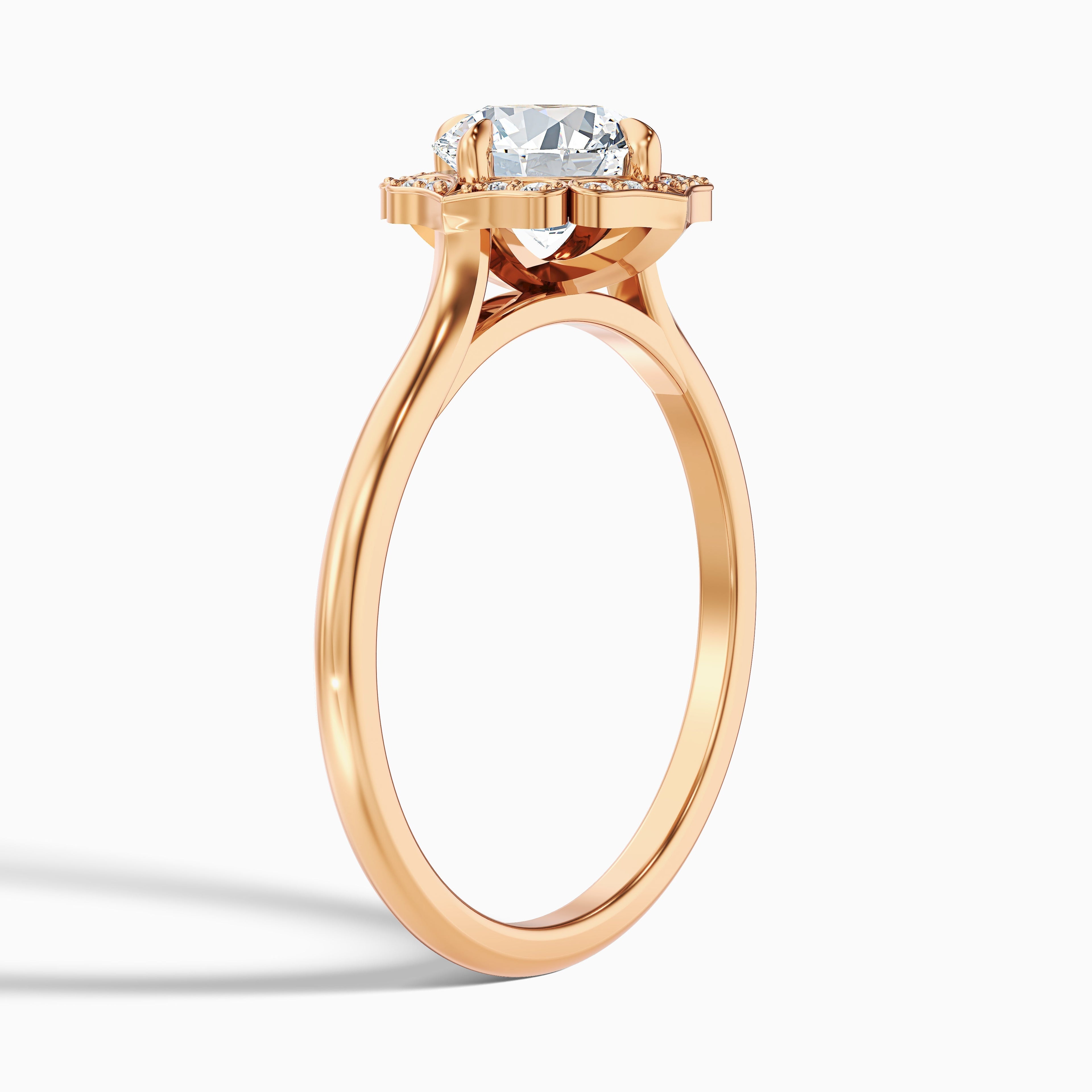Nyla 3.5 Carat Round Halo Lab Grown Engagement Ring in 925 Sterling Silver