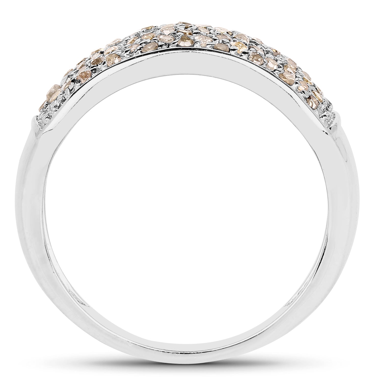 0.42 Carat Genuine White Diamond .925 Sterling Silver Ring by Bids.com