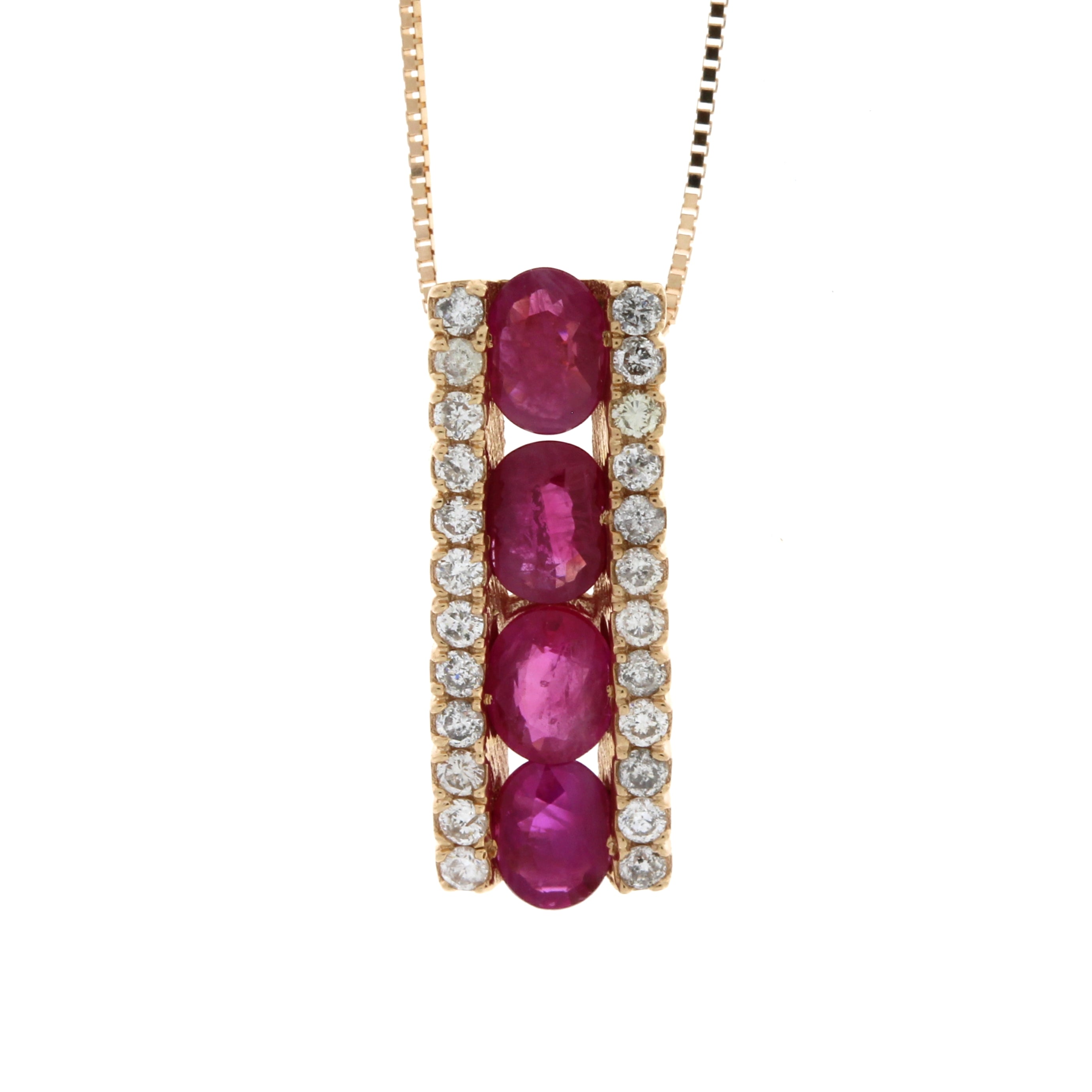 1.39ct Ruby Diamond Fashion Pendants 14KT Rose Gold by Bids.com