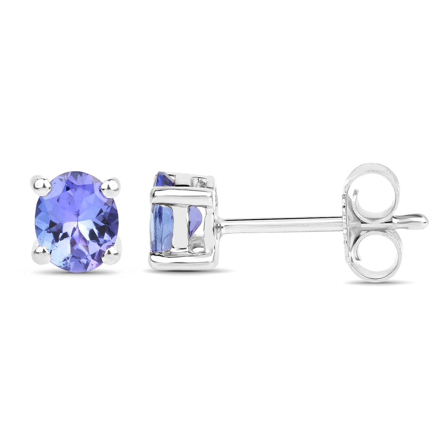 0.66 Carat Genuine Tanzanite .925 Sterling Silver Earrings DestGlow