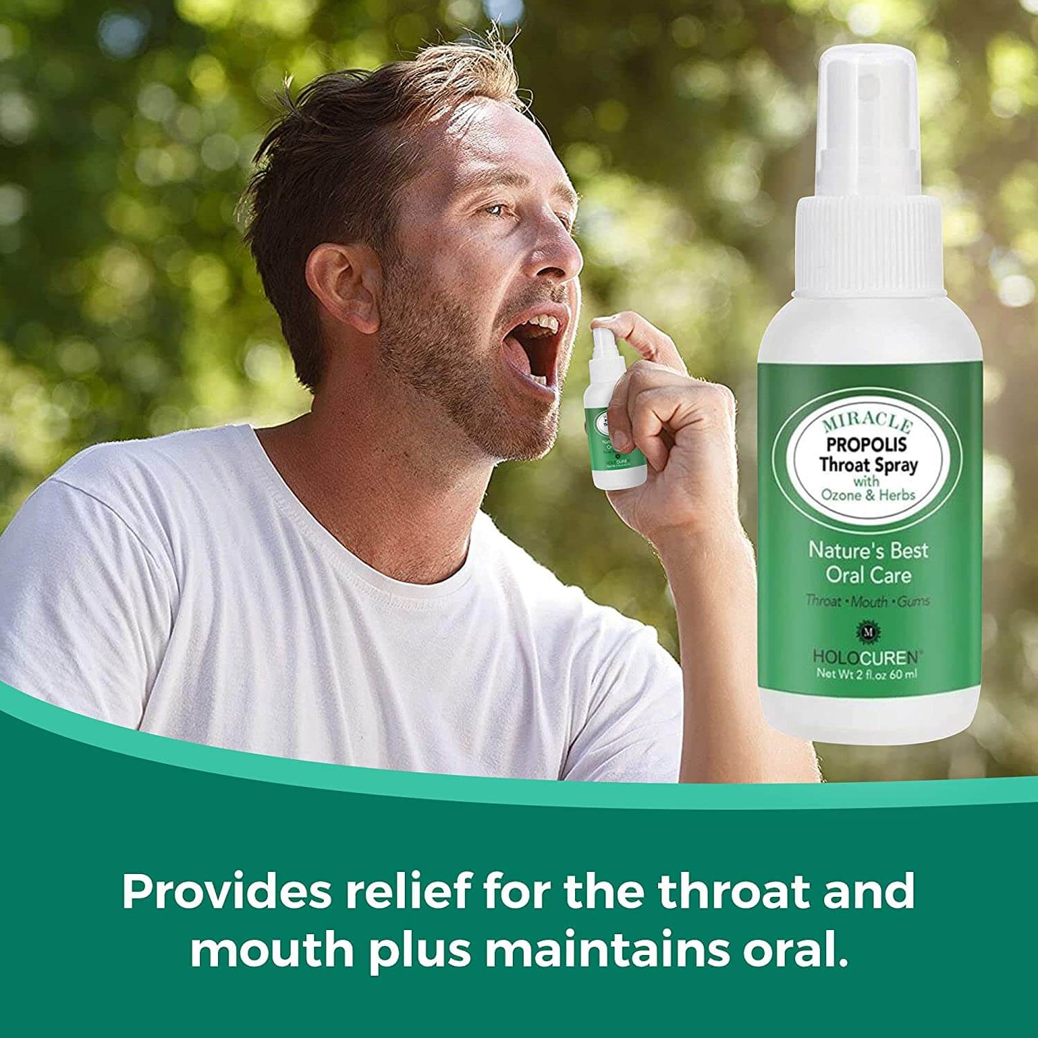 Holocuren Miracle Propolis Throat Spray with Echinacea & 7 Herbs – 2 oz by HOLOCUREN - Official Website