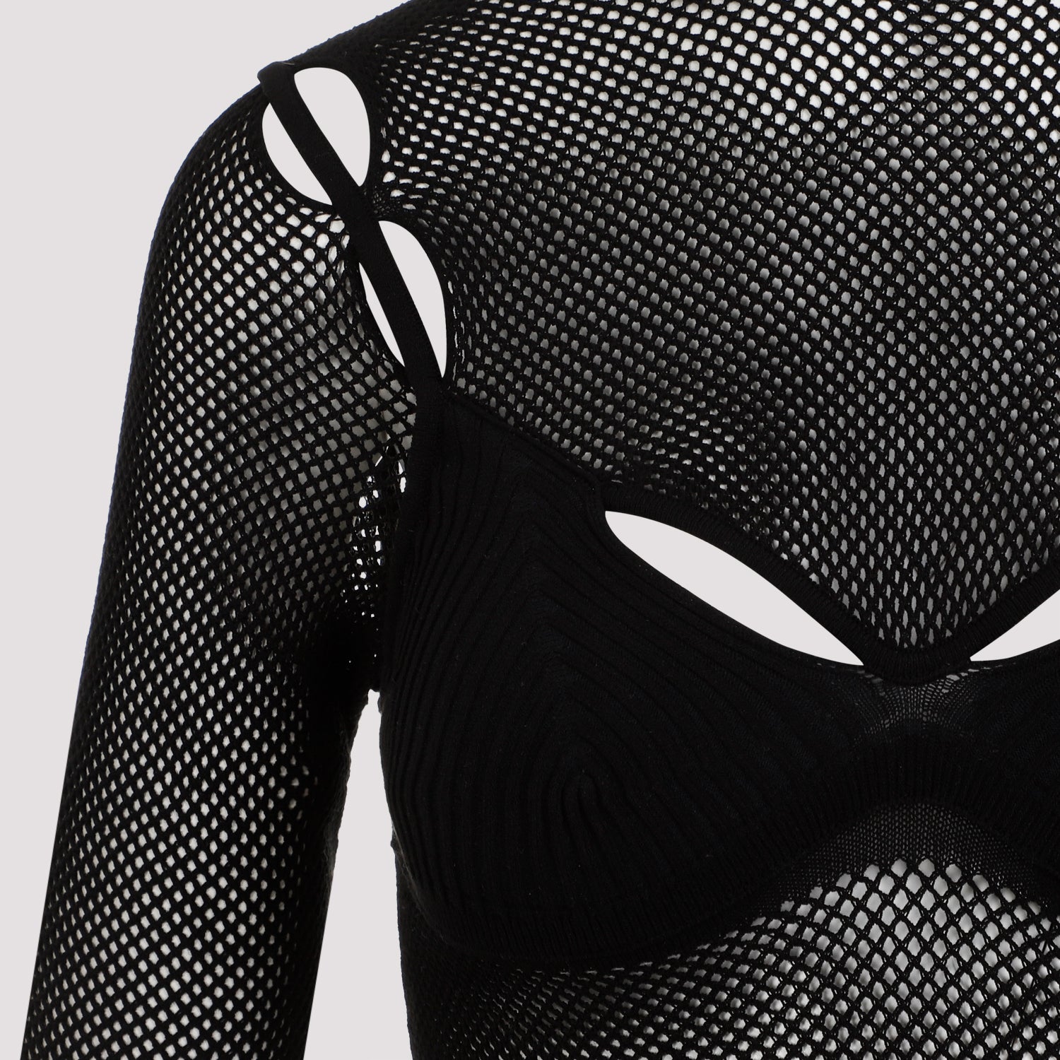 Off White Net Arrow Bralette Top Women by Luosophy
