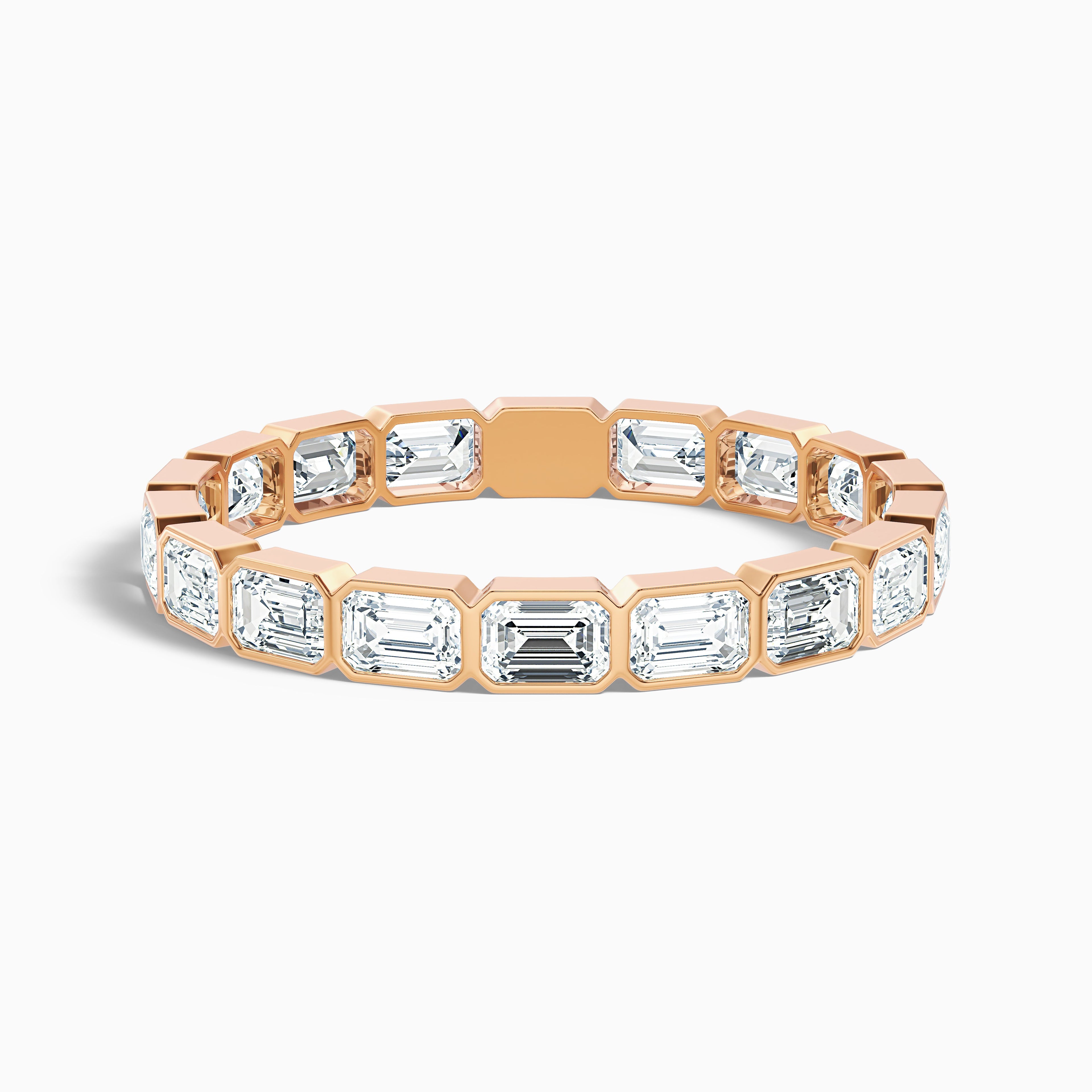 Cheryl East West Bezel Emerald Cut Full Eternity Lab Grown Diamond Band
