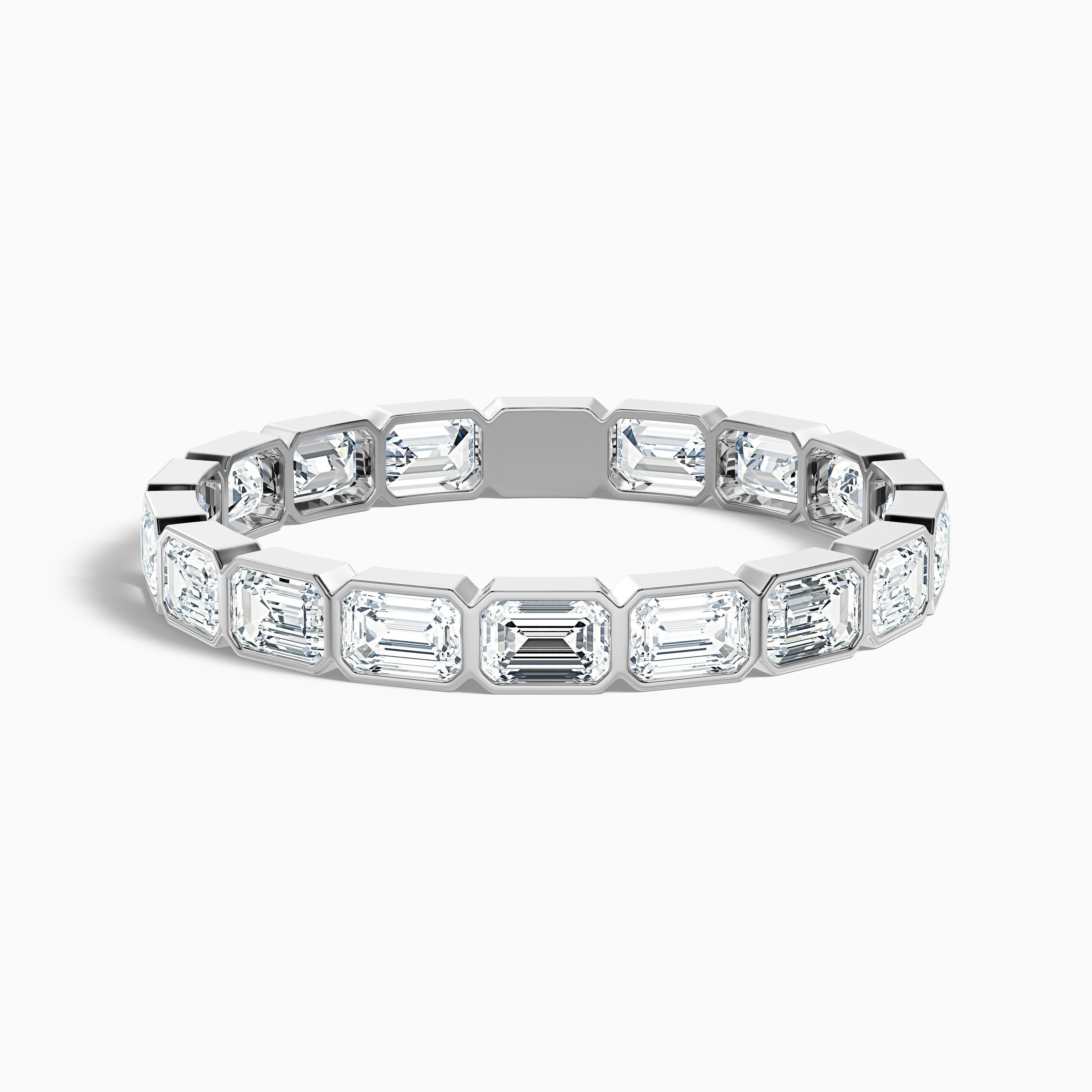 Cheryl East West Bezel Emerald Cut Full Eternity Lab Grown Diamond Band