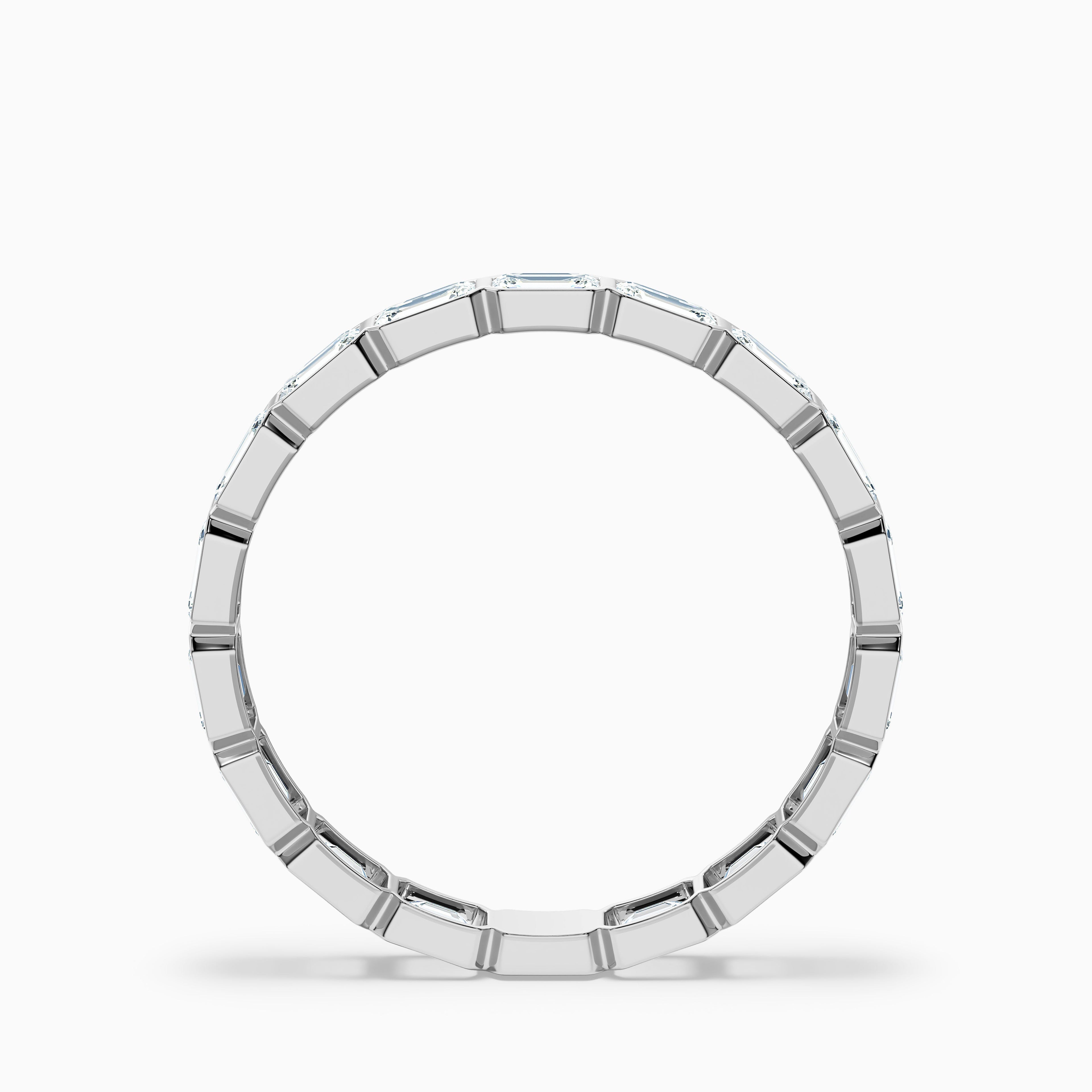Cheryl East West Bezel Emerald Cut Full Eternity Lab Grown Diamond Band