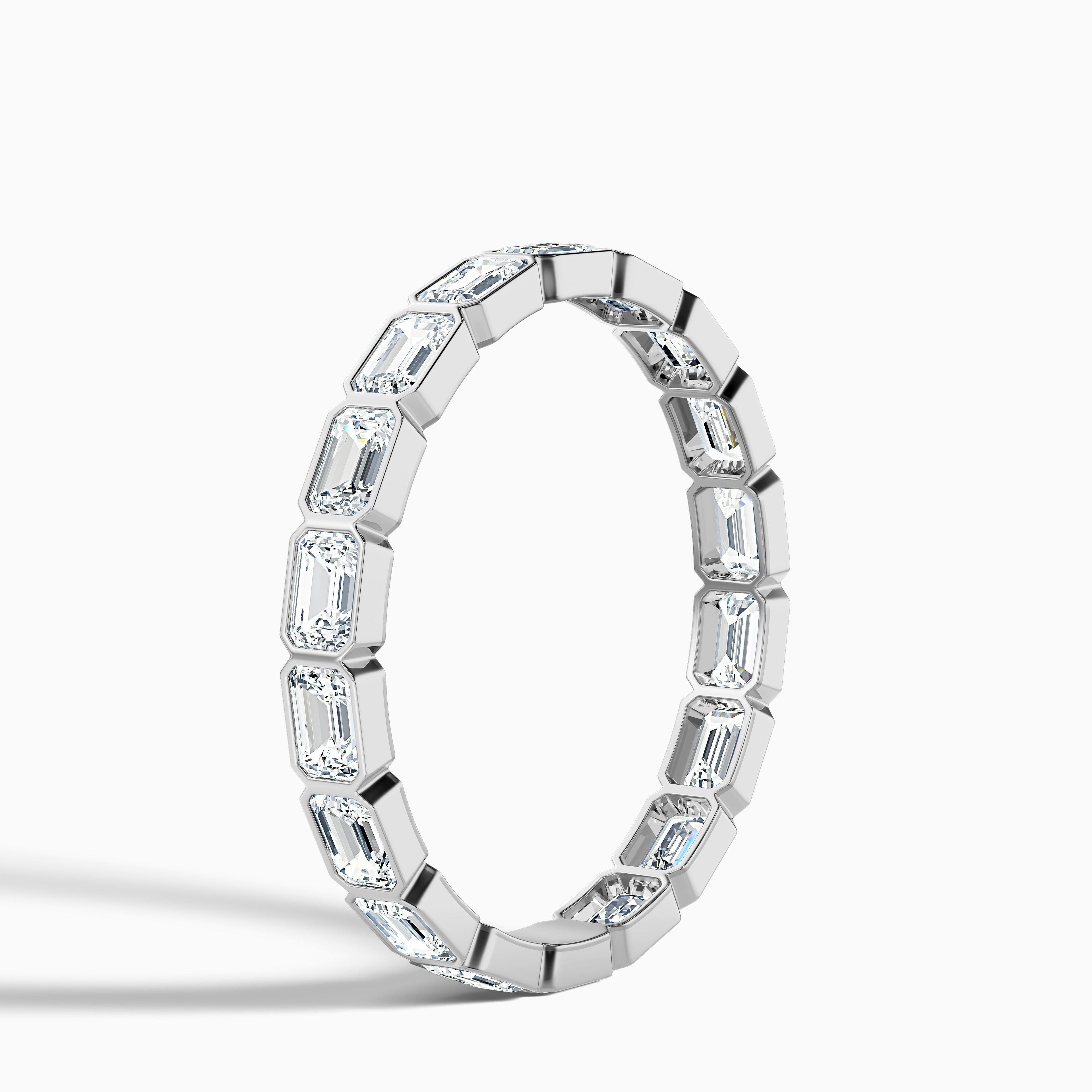 Cheryl East West Bezel Emerald Cut Full Eternity Lab Grown Diamond Band
