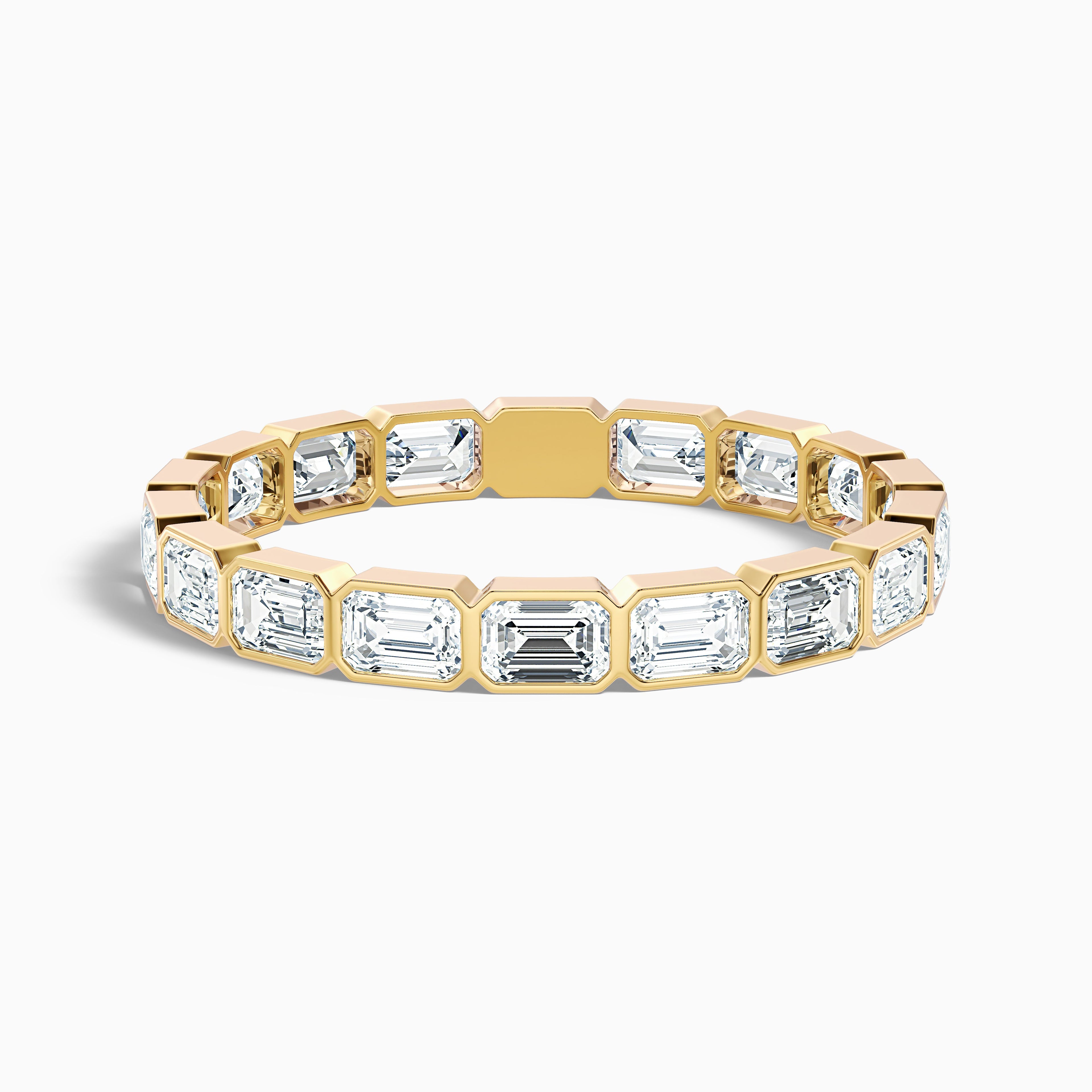 Cheryl East West Bezel Emerald Cut Full Eternity Lab Grown Diamond Band