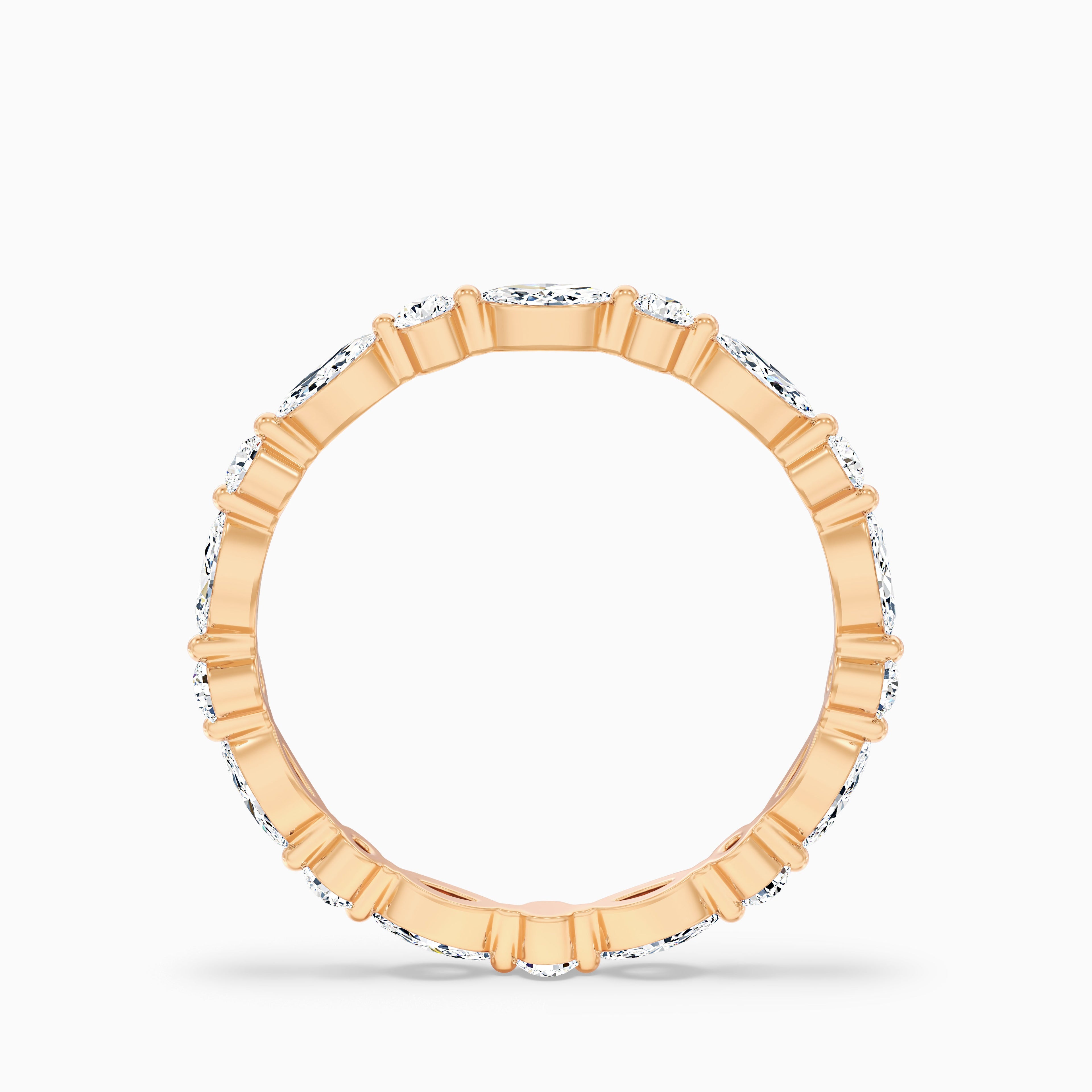 Meryl Full Eternity Round and Marquise Cut Lab Grown Diamond Wedding Band