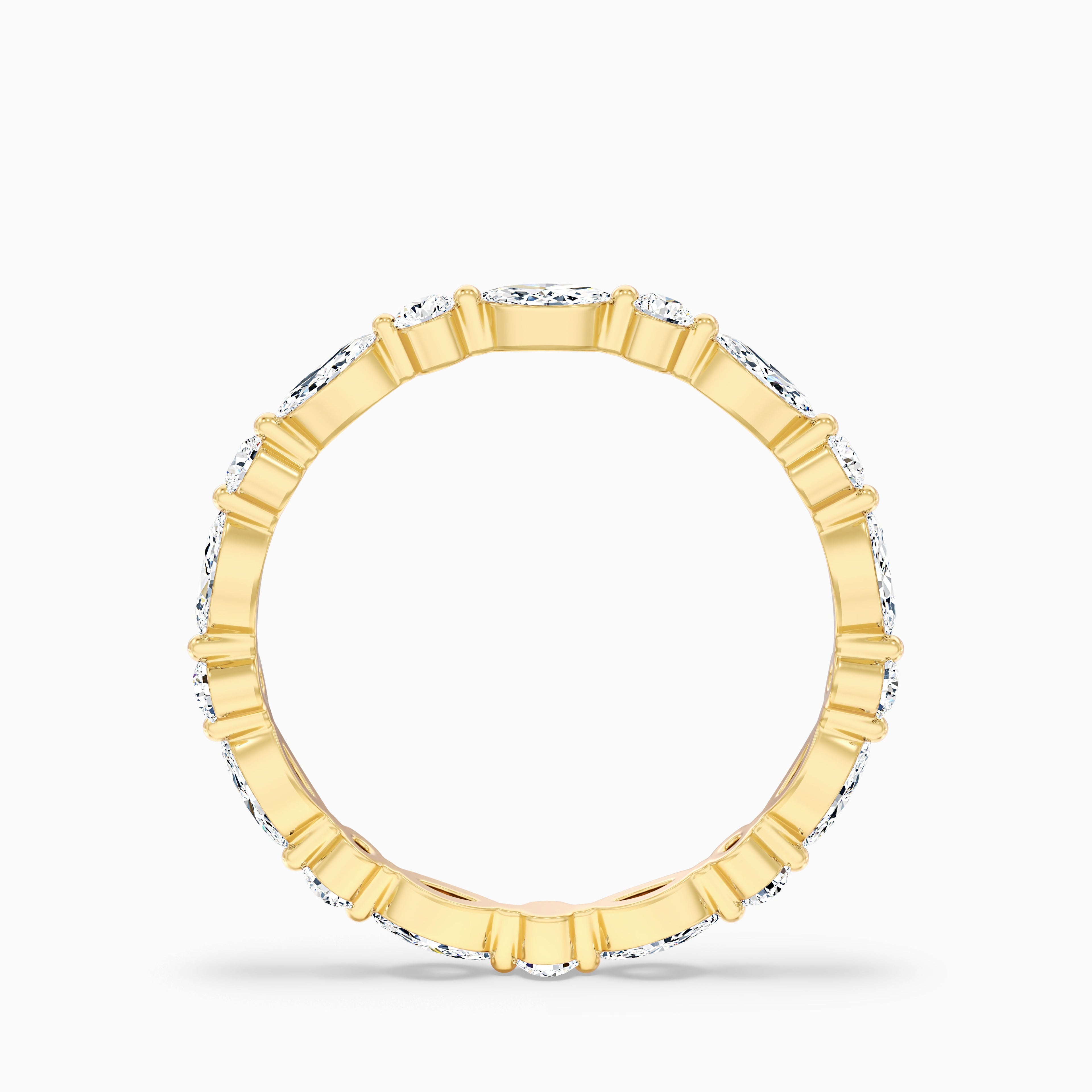 Meryl Full Eternity Round and Marquise Cut Lab Grown Diamond Wedding Band