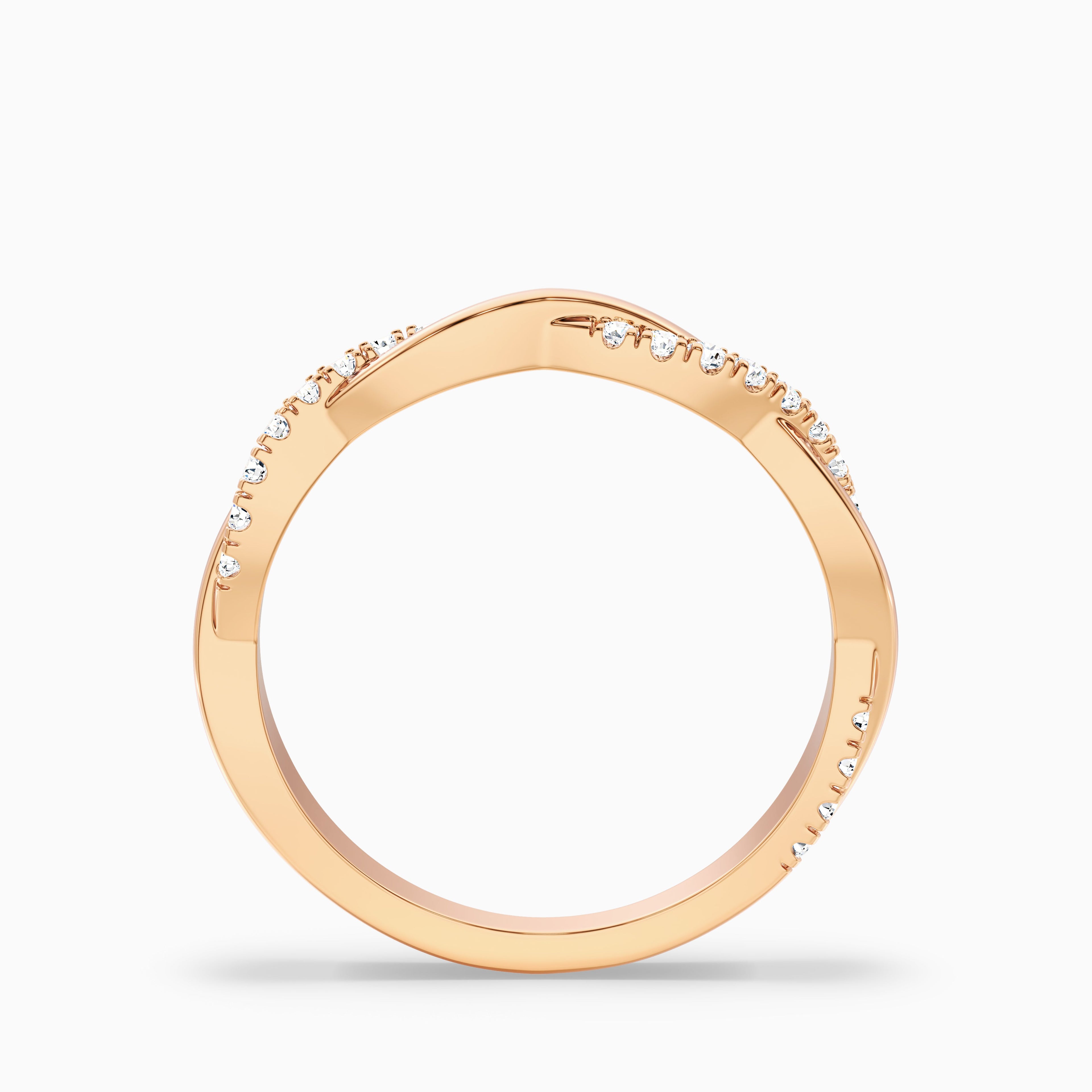 Briony Round Cut Twisted Lab Grown Diamond Wedding Band