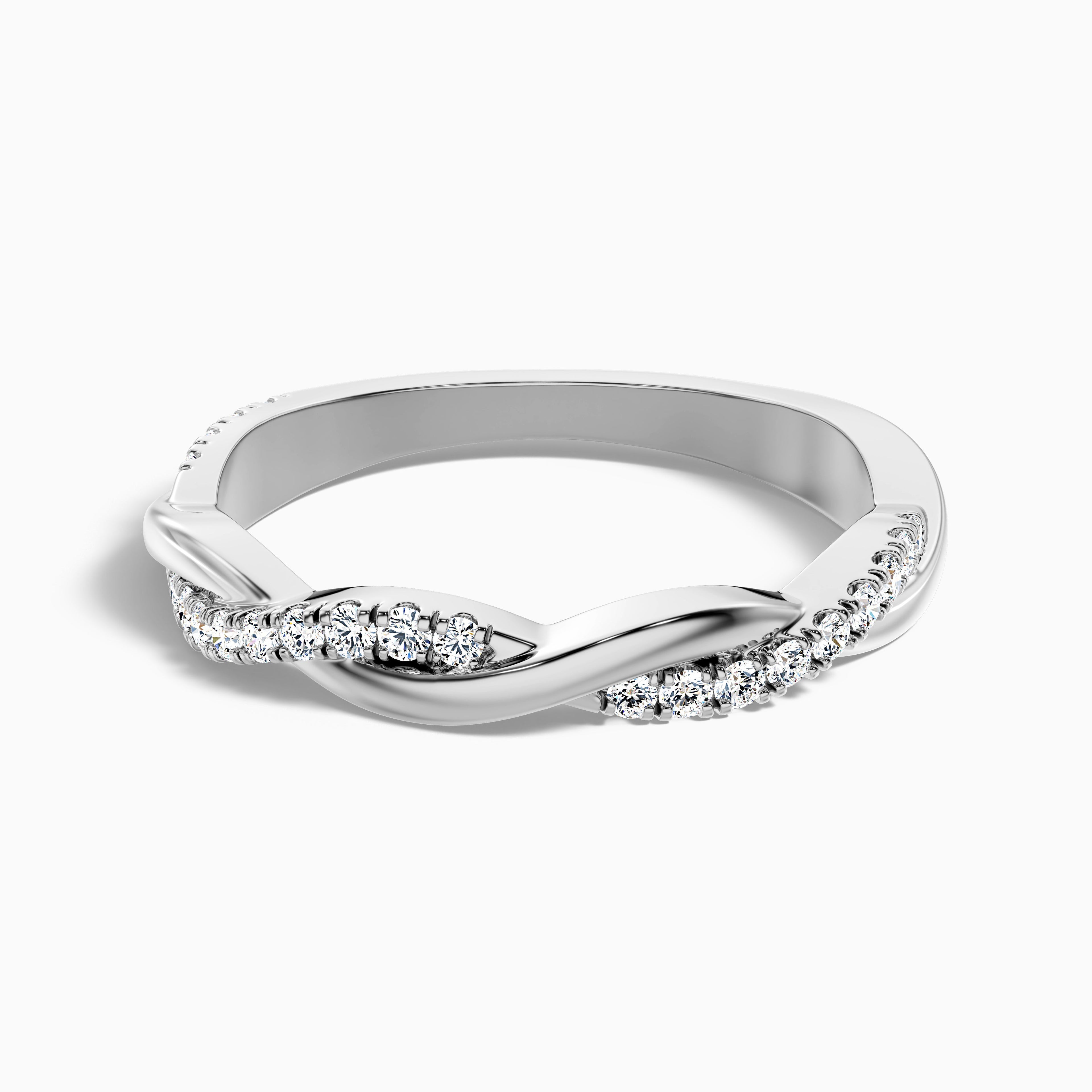 Briony Round Cut Twisted Lab Grown Diamond Wedding Band
