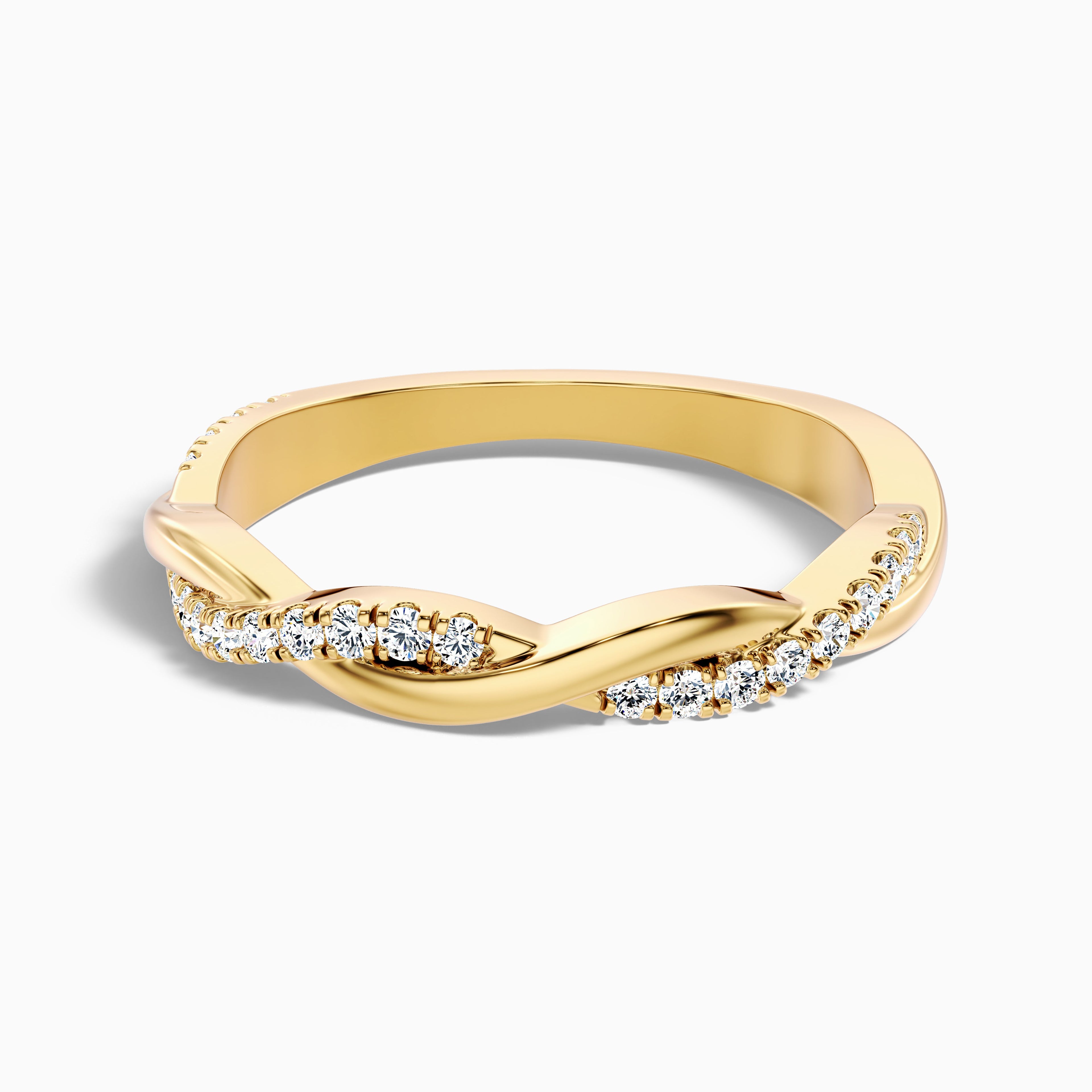 Briony Round Cut Twisted Lab Grown Diamond Wedding Band