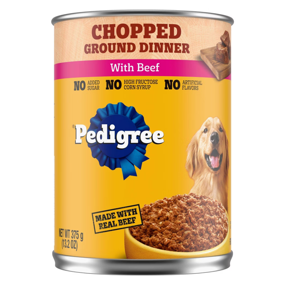 Pedigree Chopped Ground Dinner with Beef Wet Dog Food (13.2oz) DestGlow