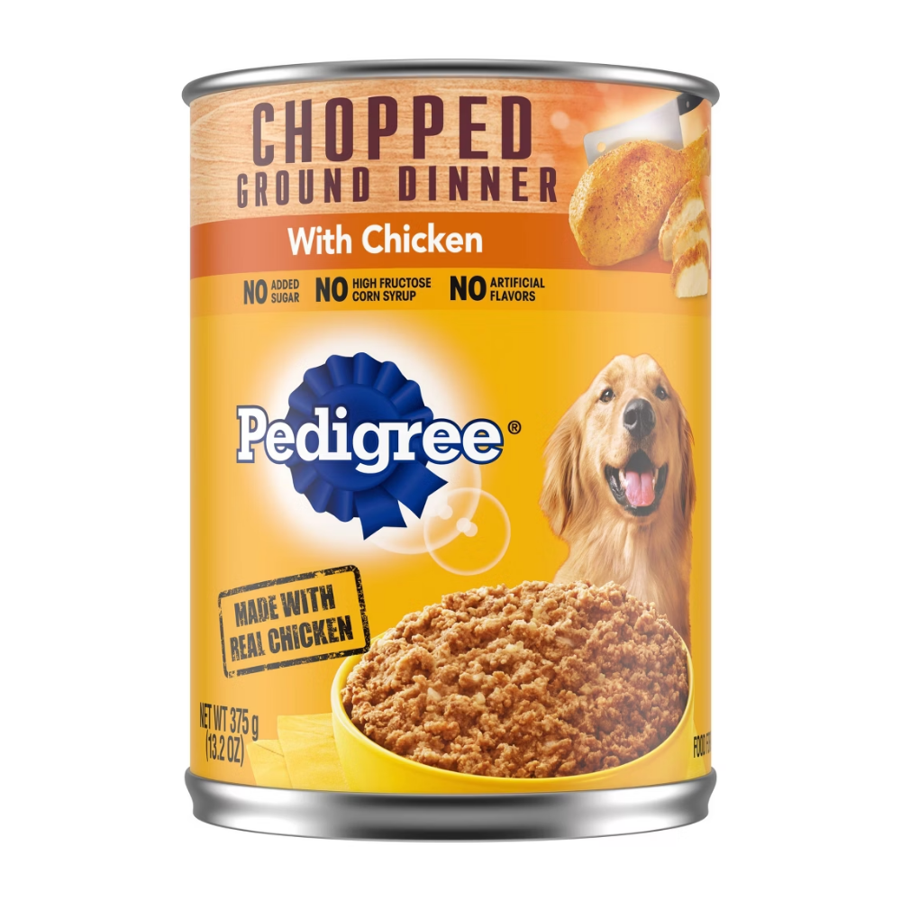 Pedigree Chopped Ground Dinner with Chicken Wet Dog Food (13.2oz) DestGlow