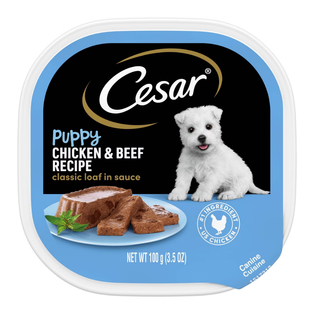 Cesar Puppy With Chicken & Beef in Meaty Juices (3.5oz) DestGlow