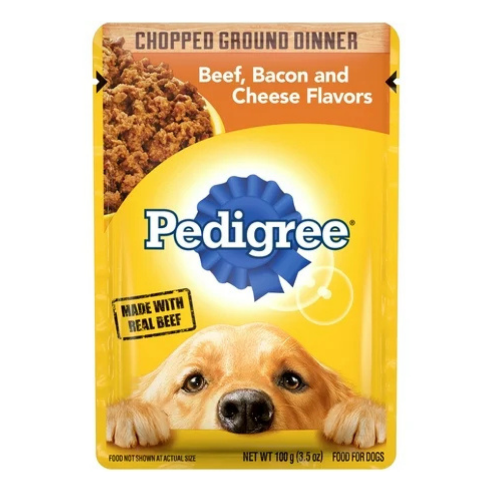 Pedigree Chopped Ground Dinner Beef, Bacon & Cheese Flavor (3.5oz) DestGlow