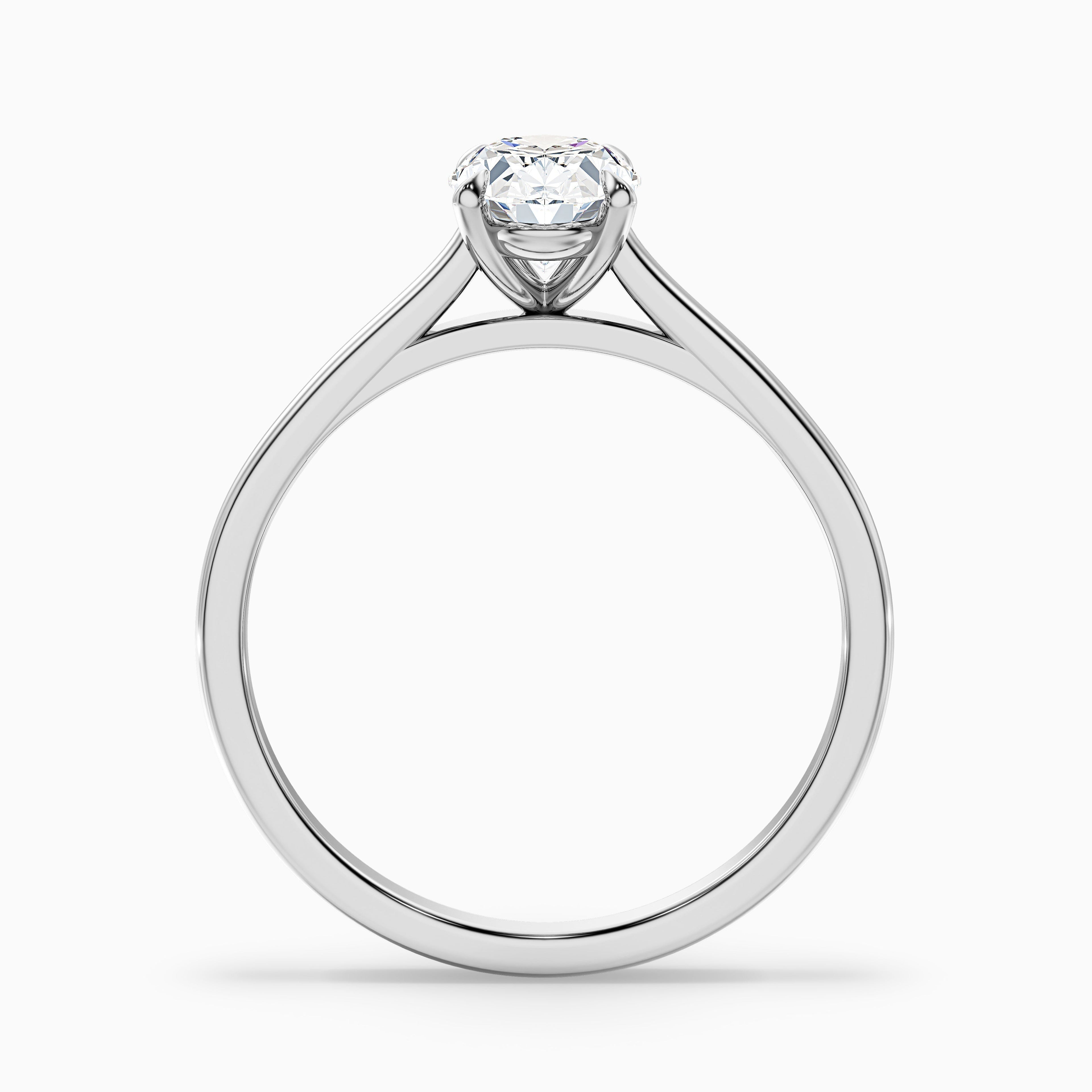 Love 4.5 Carat Oval Solitaire Moissanite Diamond Ring in 10k Rose Gold