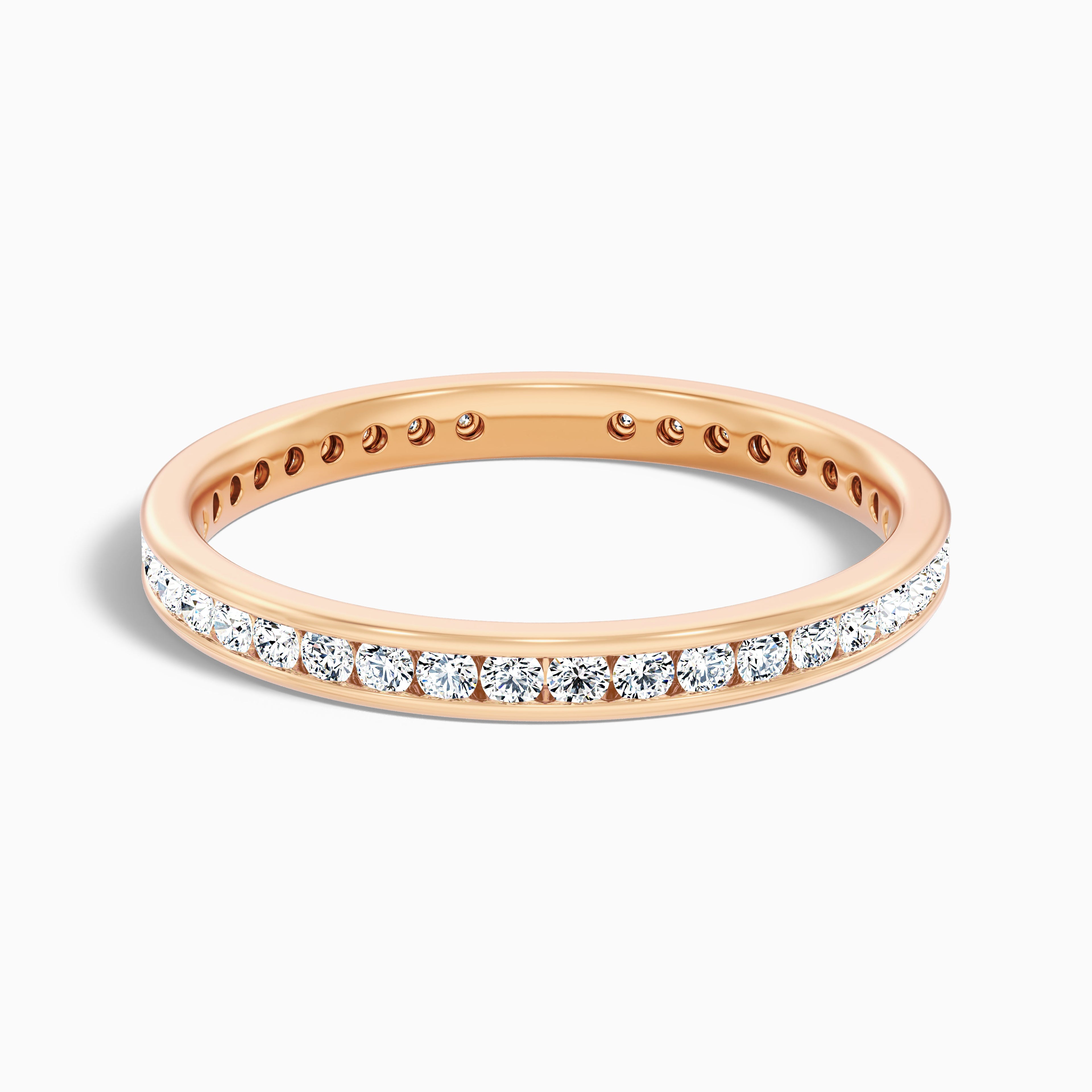 Anora Channel Set Round Cut Eternity Lab Grown Diamond Wedding Band