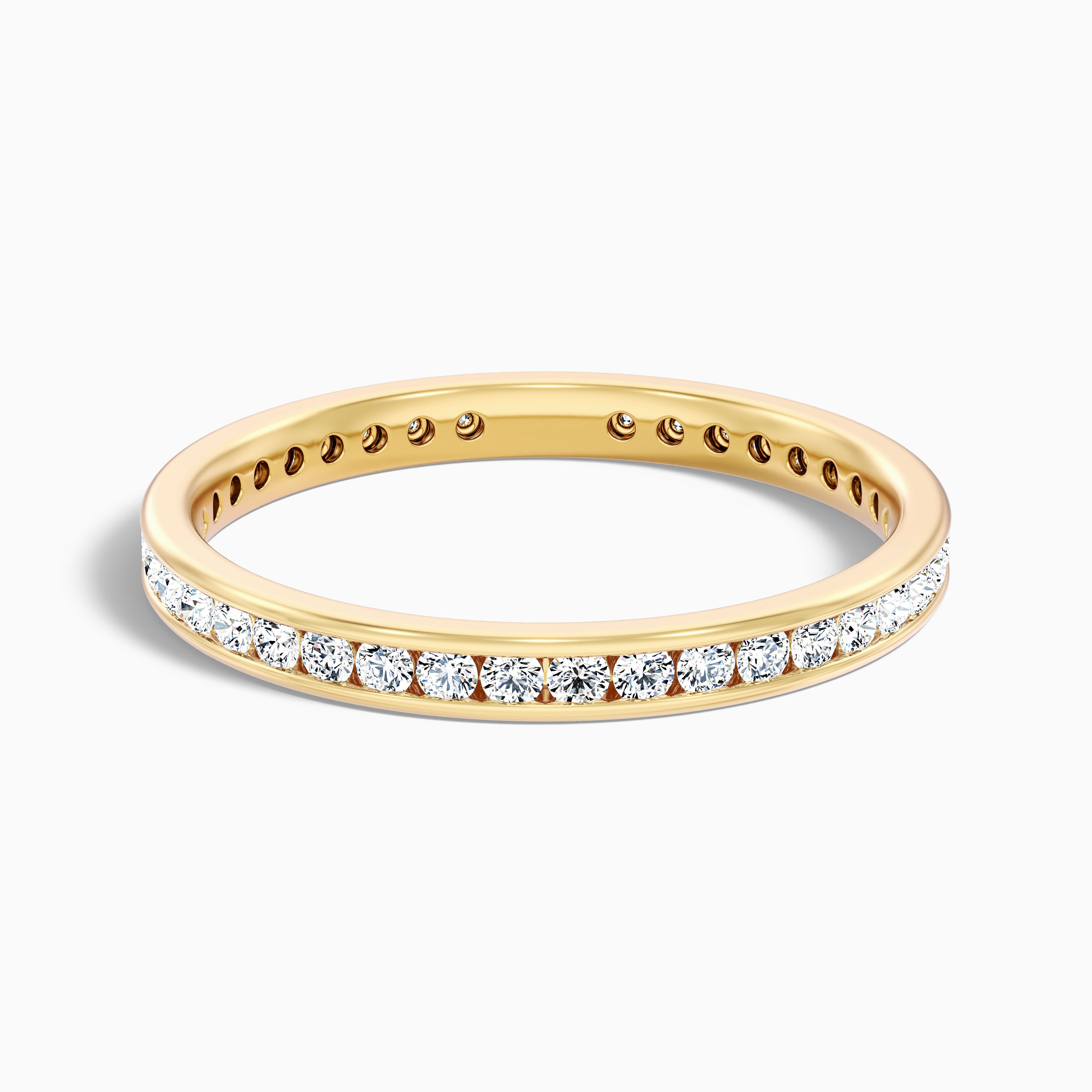 Anora Channel Set Round Cut Eternity Lab Grown Diamond Wedding Band