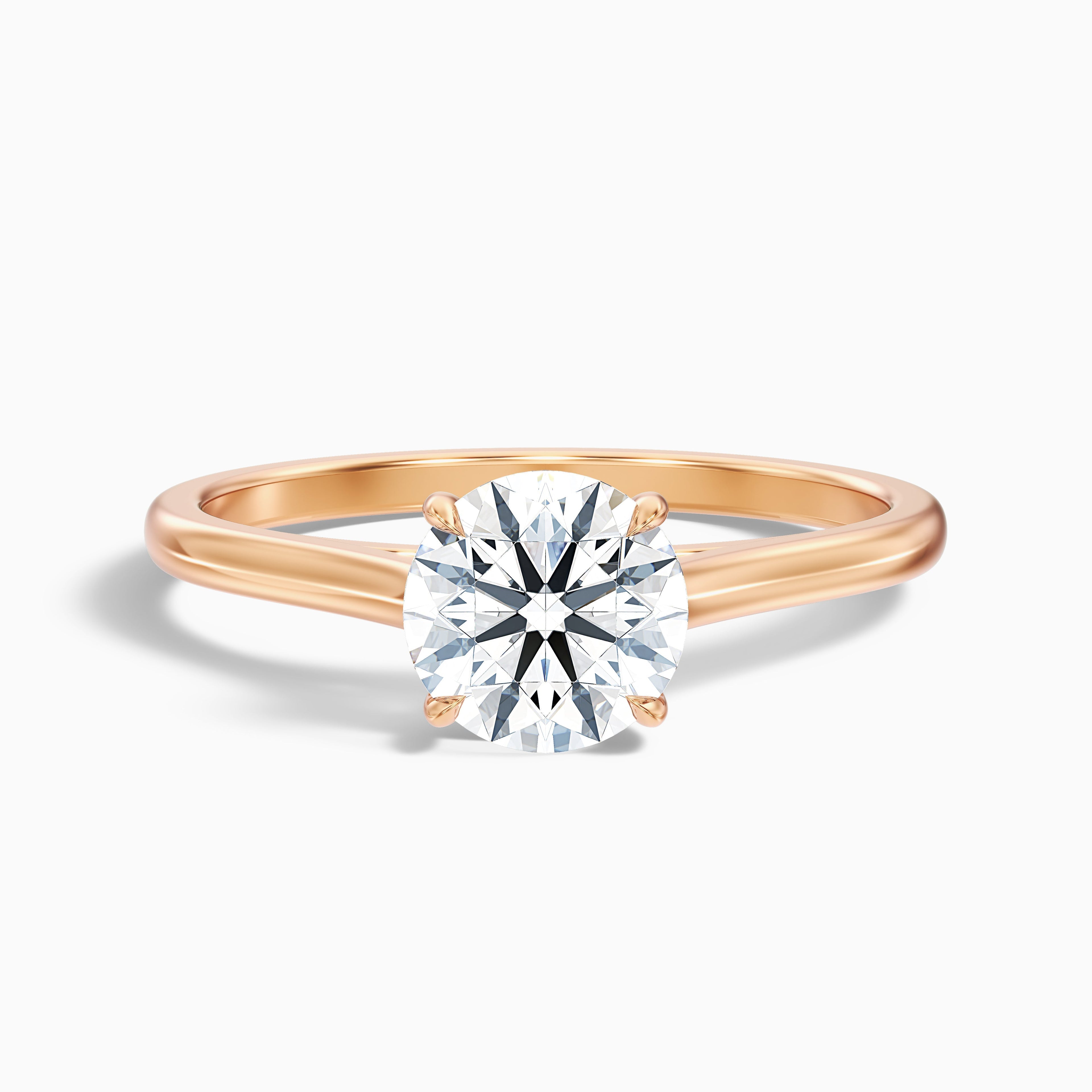 Lena 2.5 Carat Round Cut Solitaire Lab Grown Engagement Ring in 14k Yellow Gold
