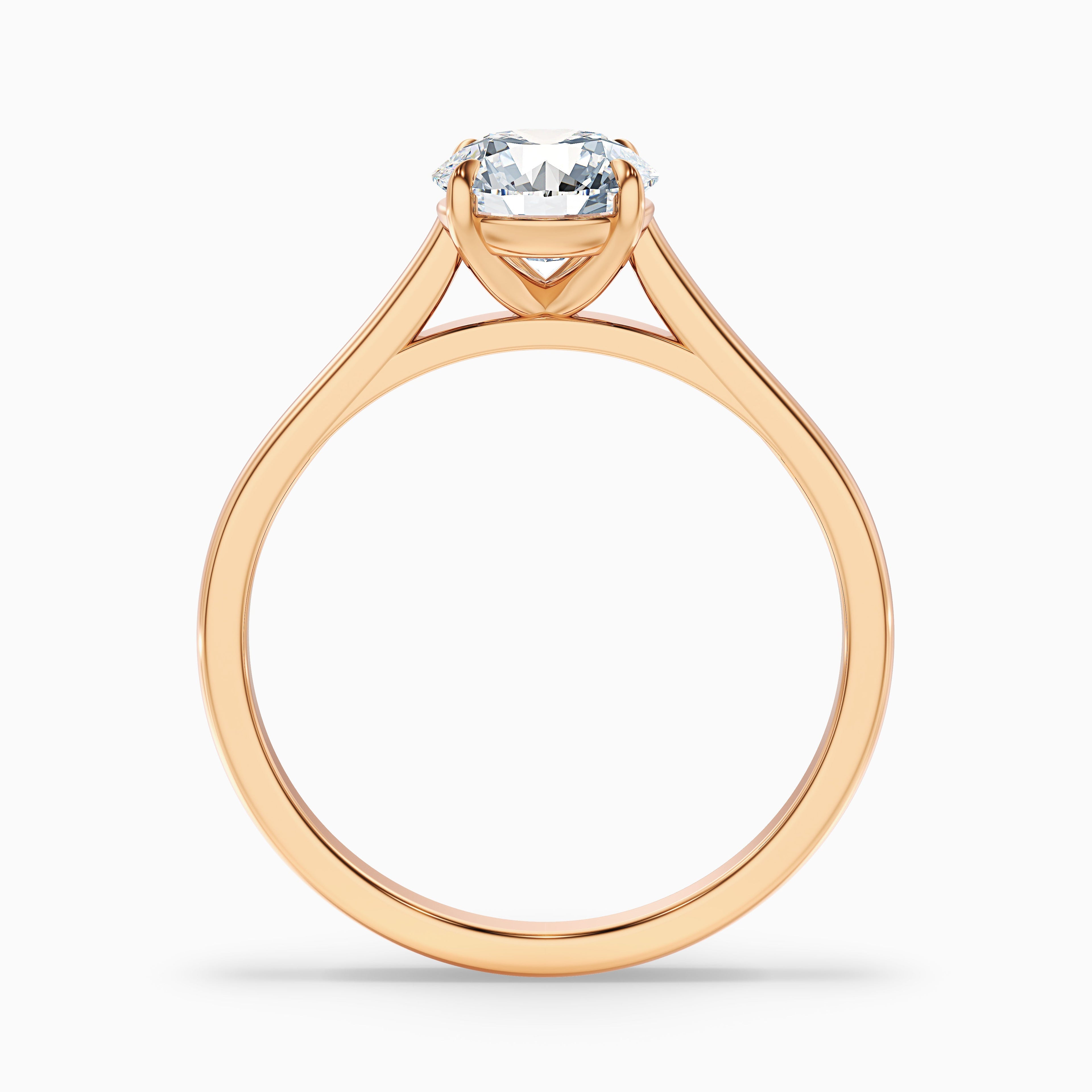 Anaya 2.5 Carat Round Cut Solitaire Moissanite Diamond Ring in 10k White Gold
