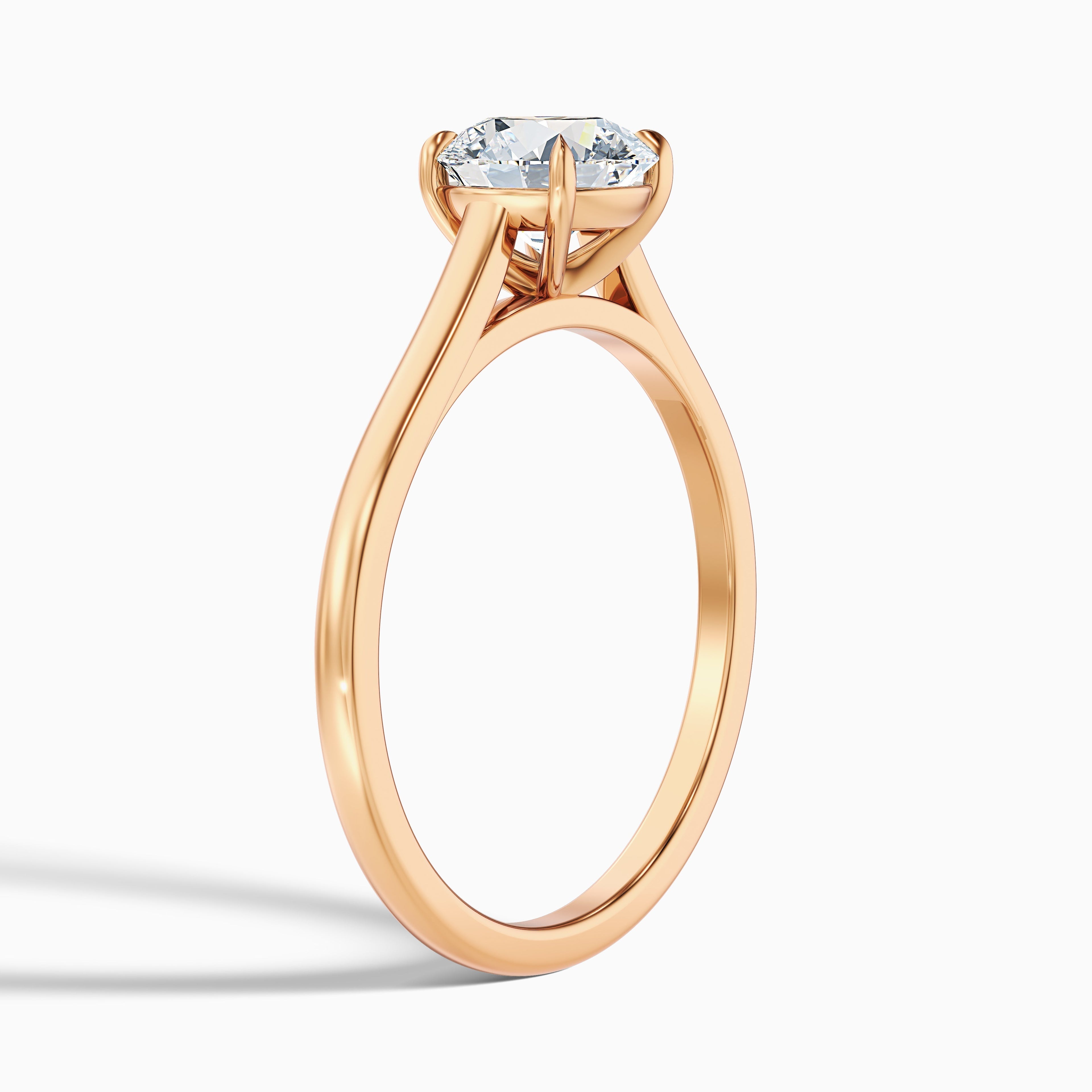 Anaya 4.5 Carat Round Cut Solitaire Moissanite Diamond Ring in 18k White Gold DestGlow