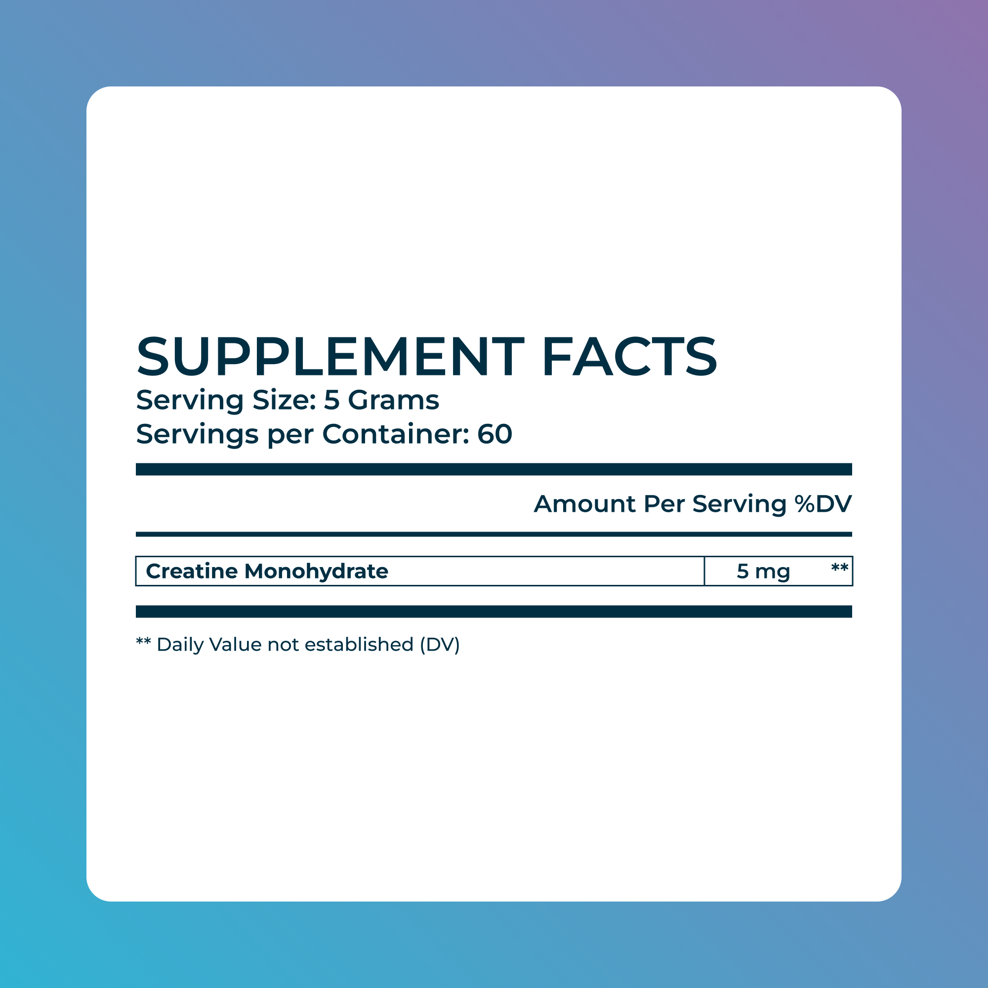 Clarity Micronized Creatine Monohydrate DestGlow