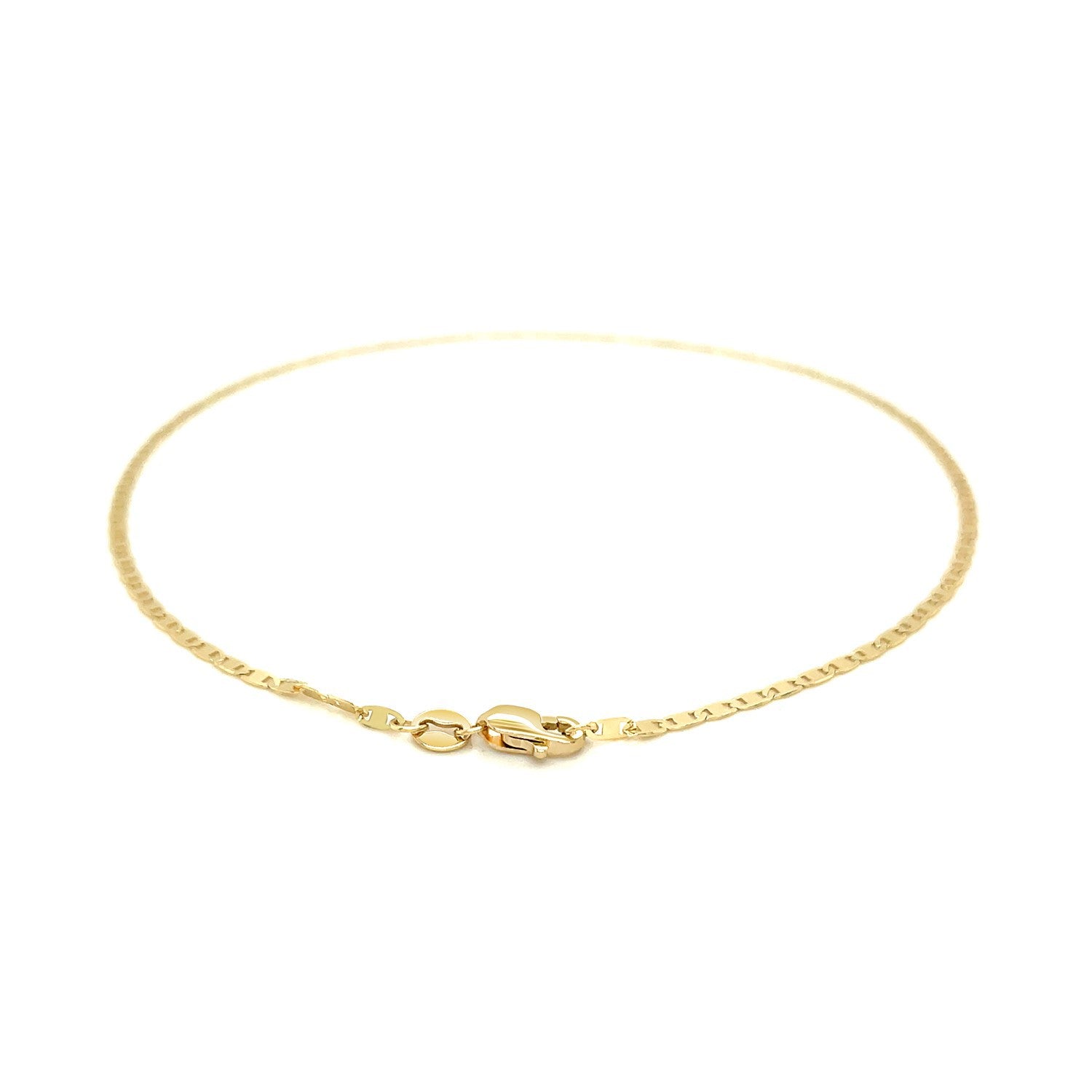 14k Yellow Gold Mariner Link Anklet 1.7mm DestGlow