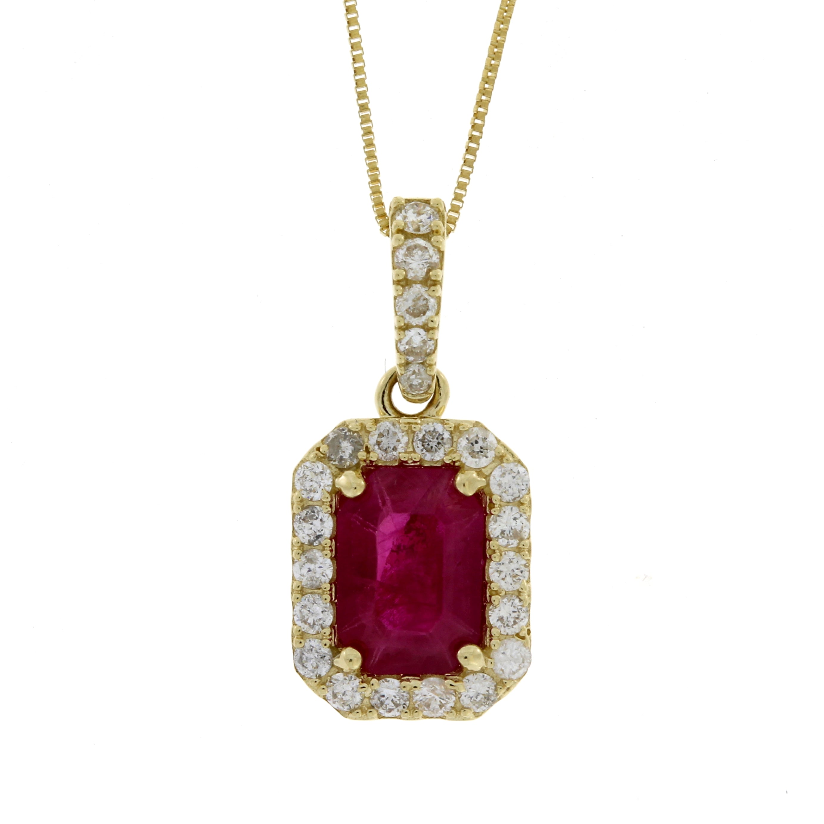 1.25ct Ruby Diamond Fashion Pendants 14KT Yellow Gold by Bids.com