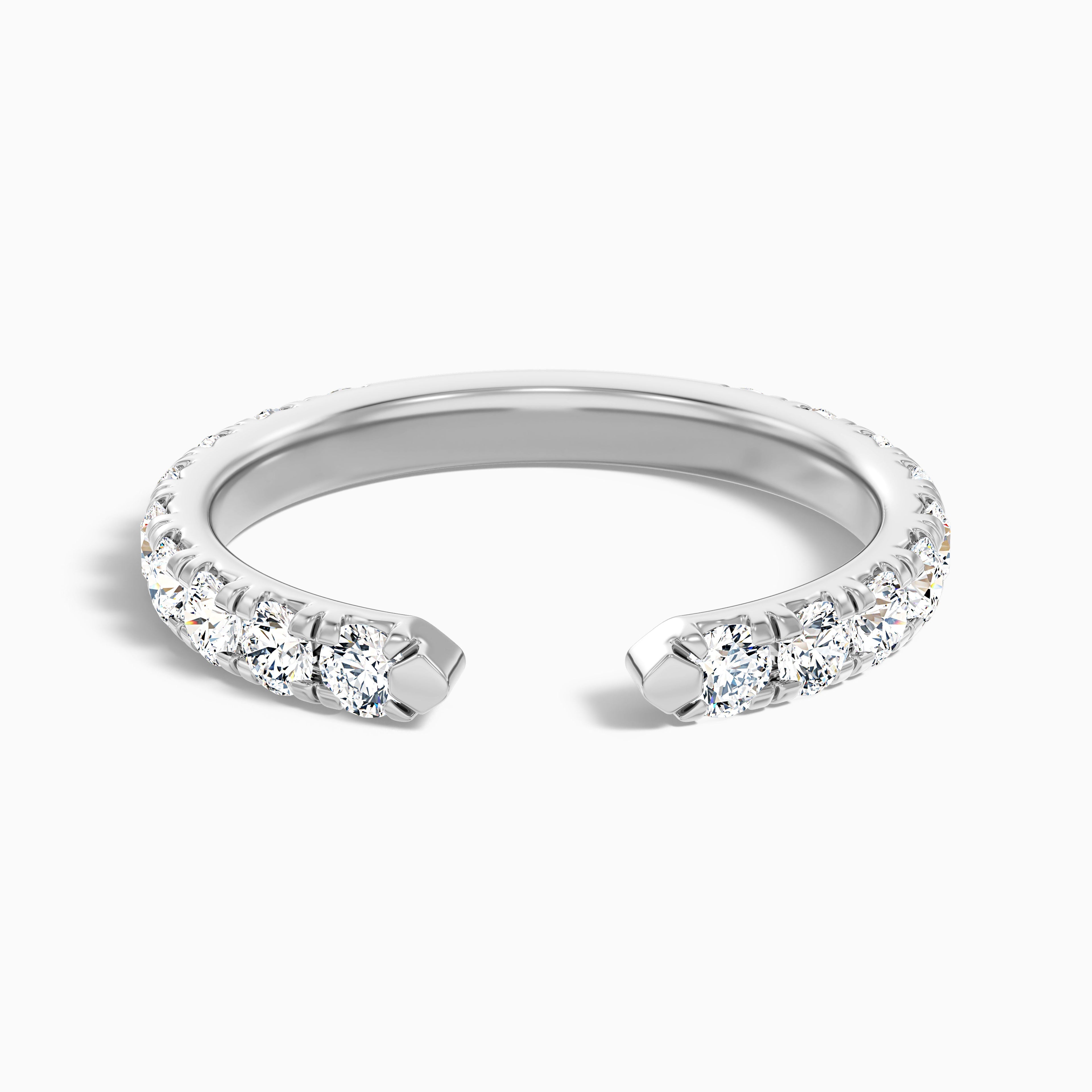Tanith Round Cut Lab Grown Diamond Open Wedding Band