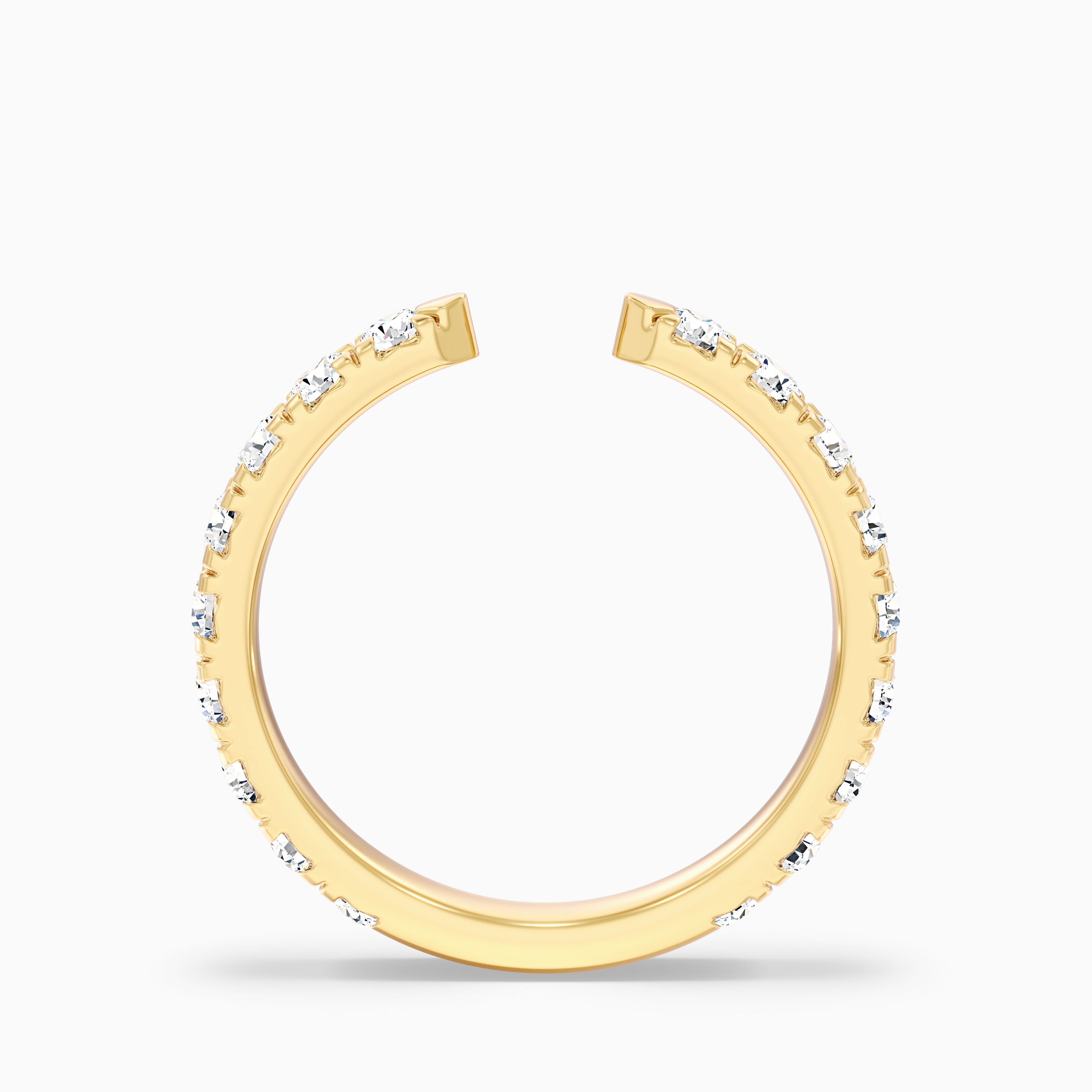 Tanith Round Cut Lab Grown Diamond Open Wedding Band