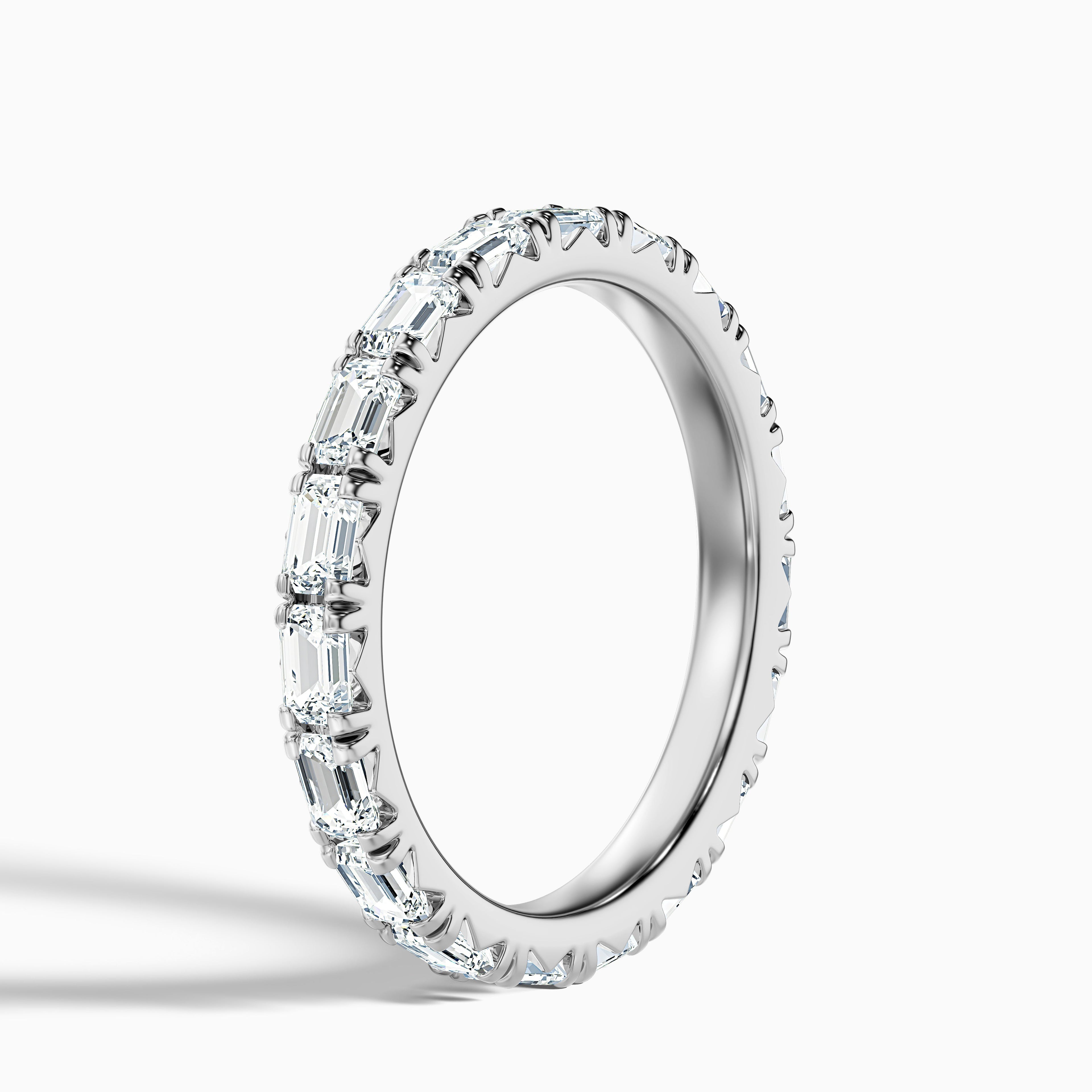 Keziah Emerald Cut Full Eternity Lab Grown Diamond Wedding Band