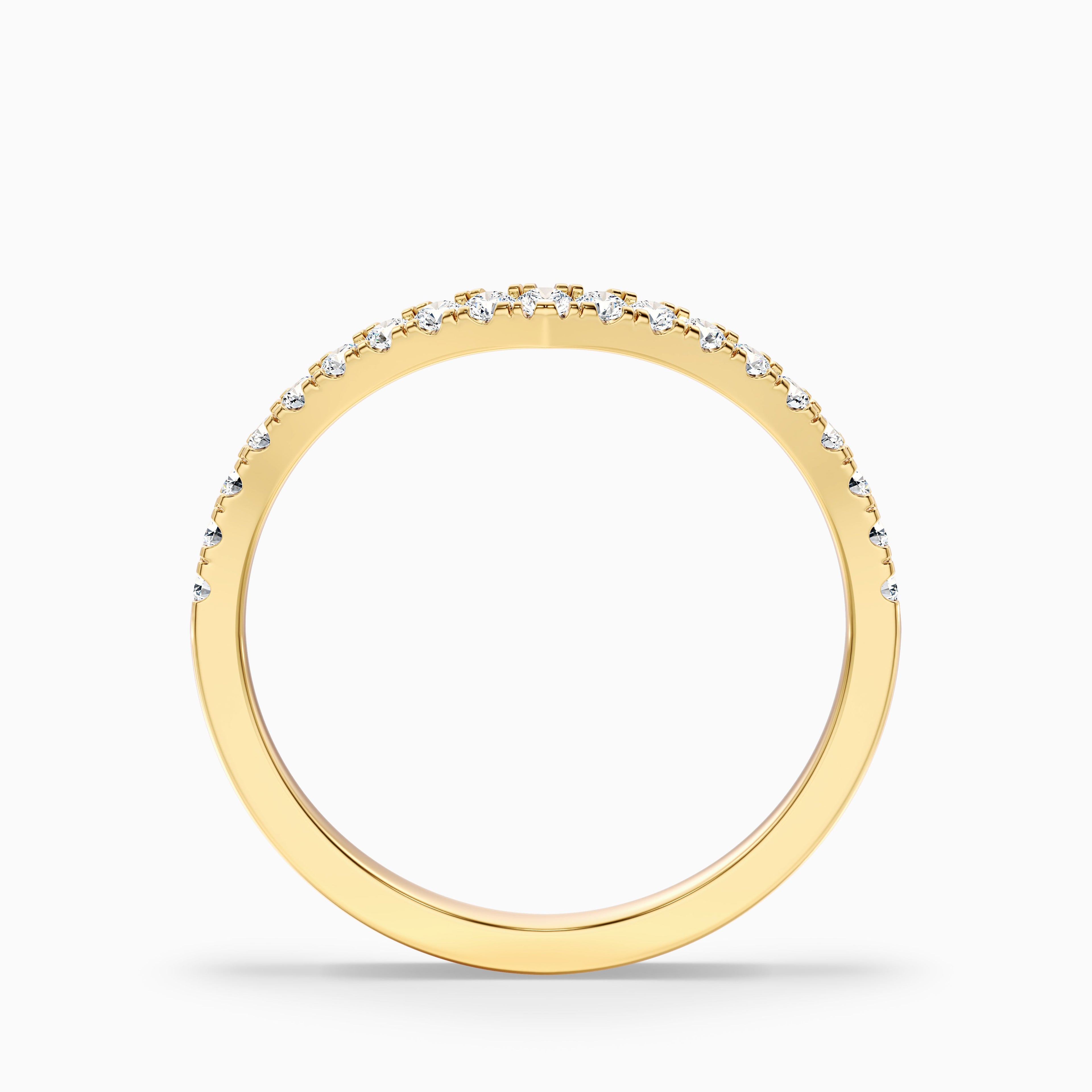 Inara Chevron V Shape Pave Half Eternity Lab Grown Diamond Wedding Band