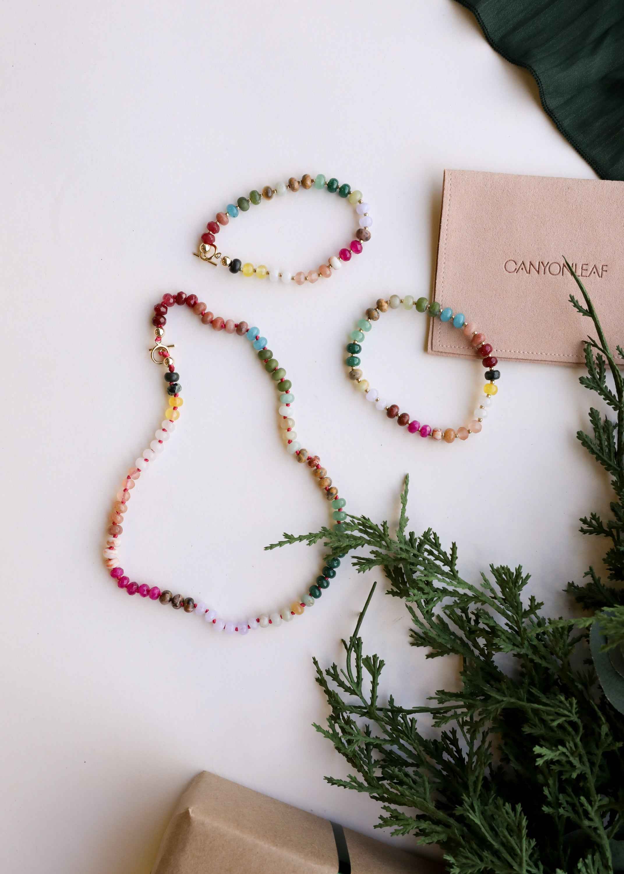 Natural Gemstone Bracelet + 14k Gold Filled Toggle : Sedona by CanyonLeaf