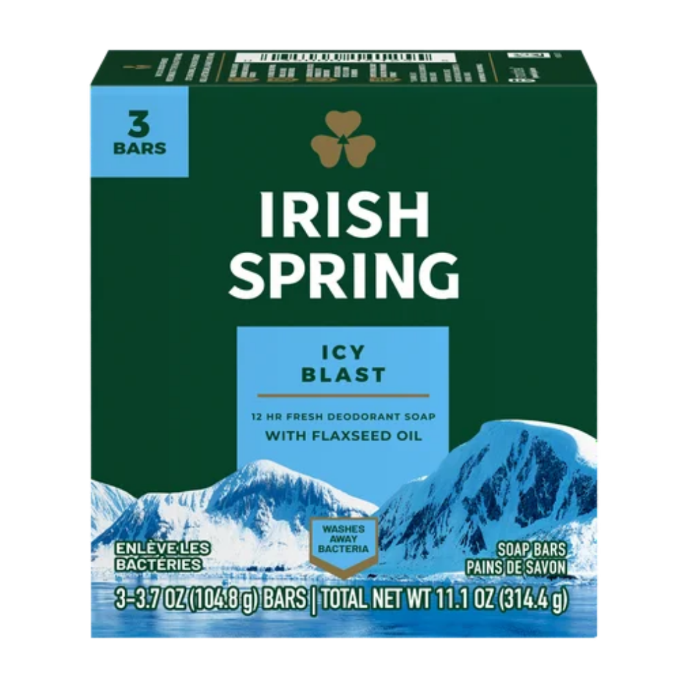 Irish Spring Icy Blast Soap Bar (3.75 oz 3pk) DestGlow