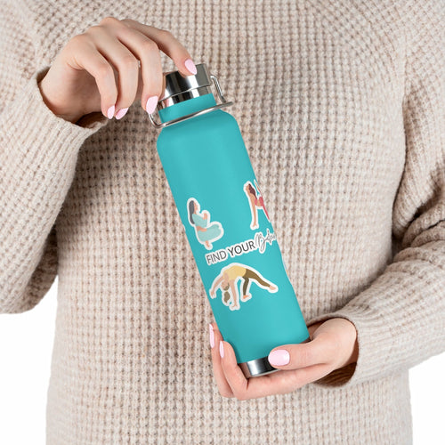 Yoga Poses Find Your Balance Insulated Bottle - 22oz Stainless Steel Vacuum Flask
