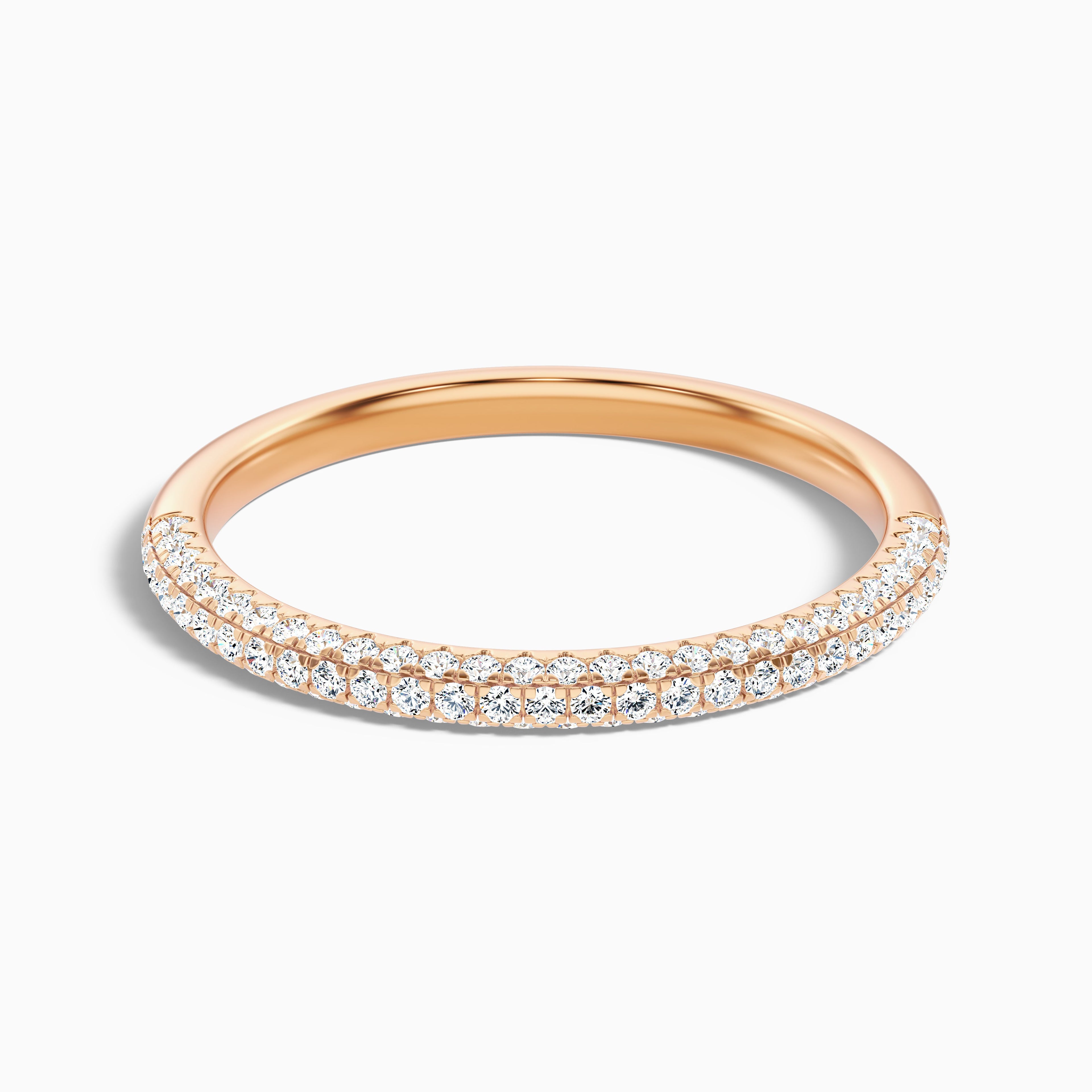 Ottilie Micro Pave Half Eternity Domed Lab Grown Diamond Wedding Band