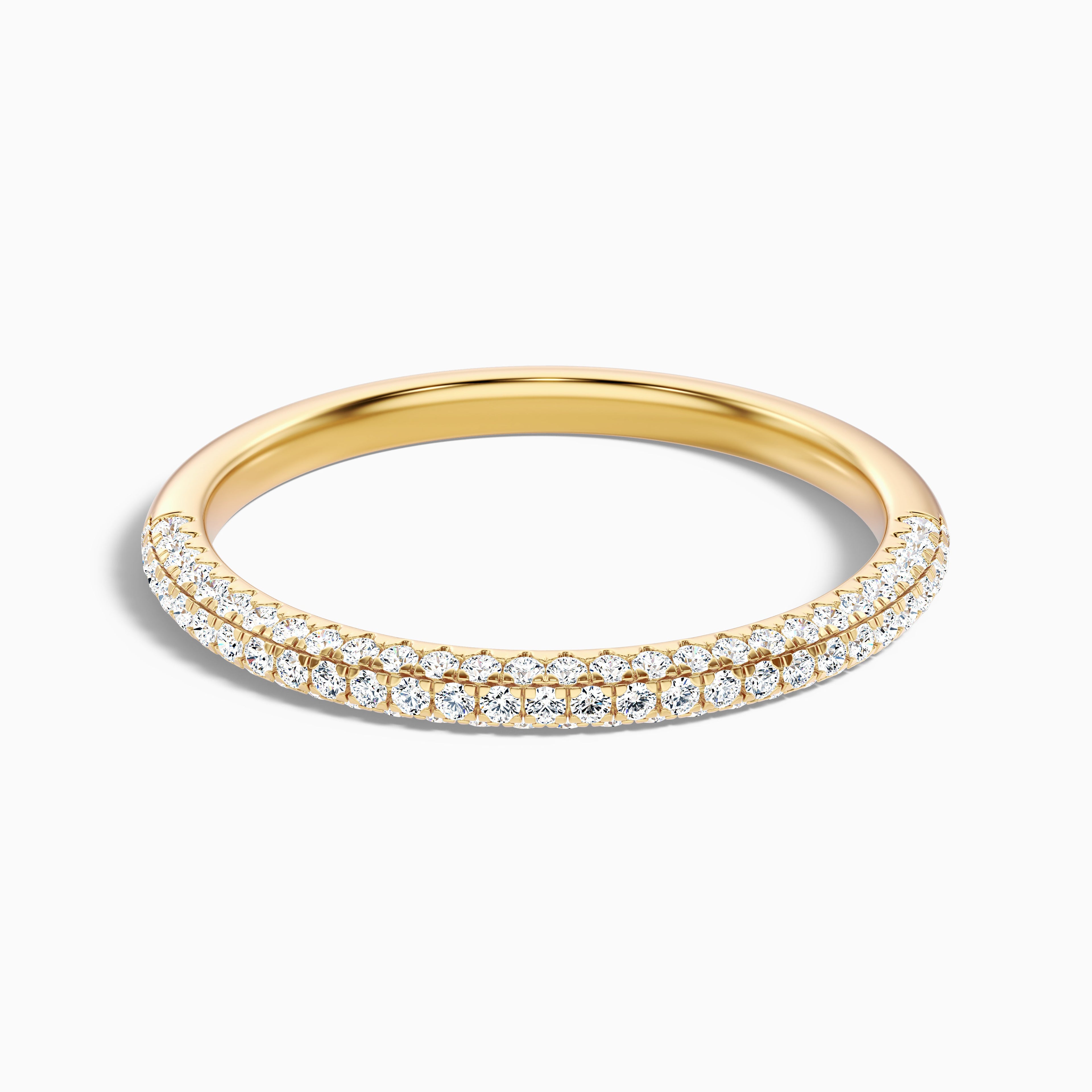 Ottilie Micro Pave Half Eternity Domed Lab Grown Diamond Wedding Band