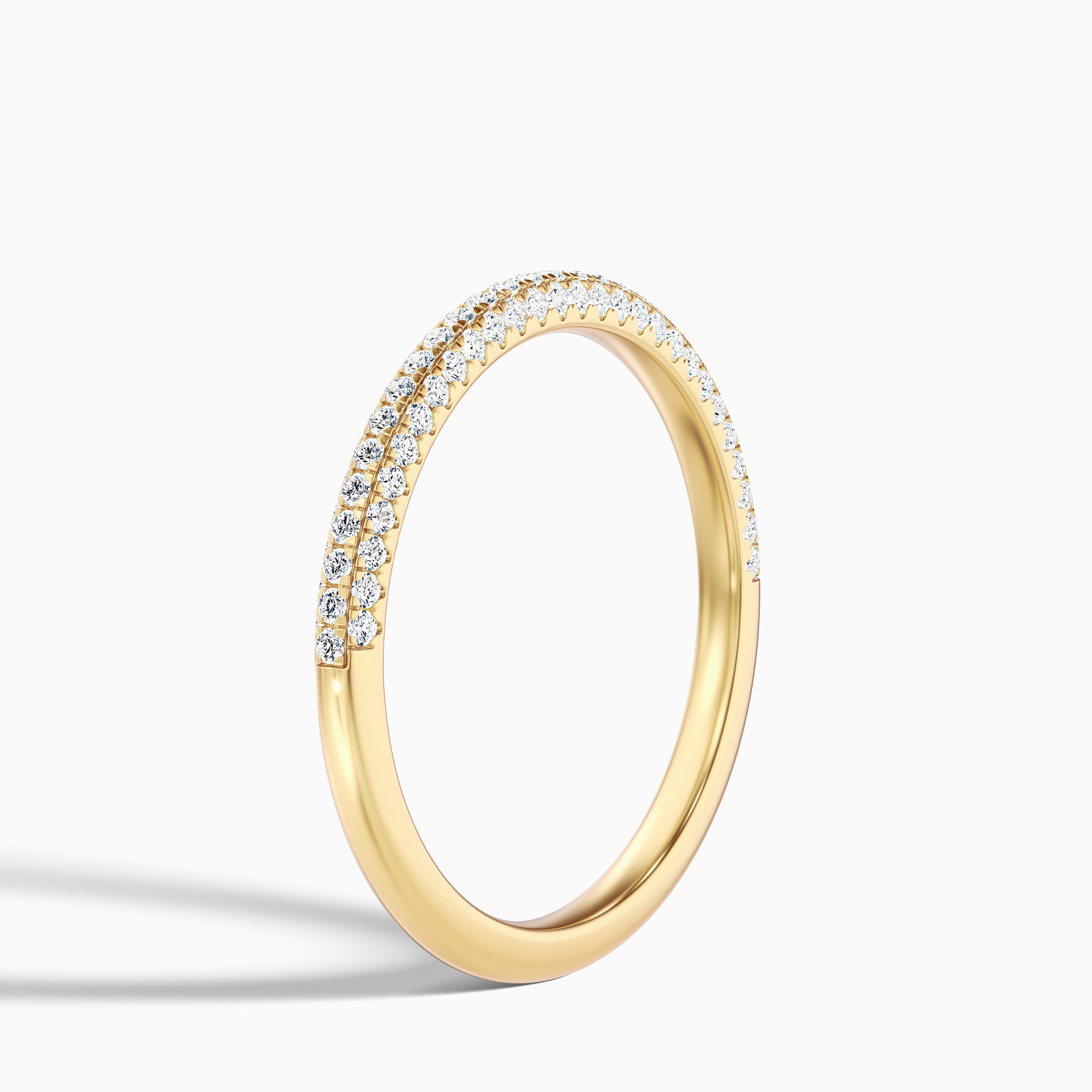 Ottilie Micro Pave Half Eternity Domed Lab Grown Diamond Wedding Band