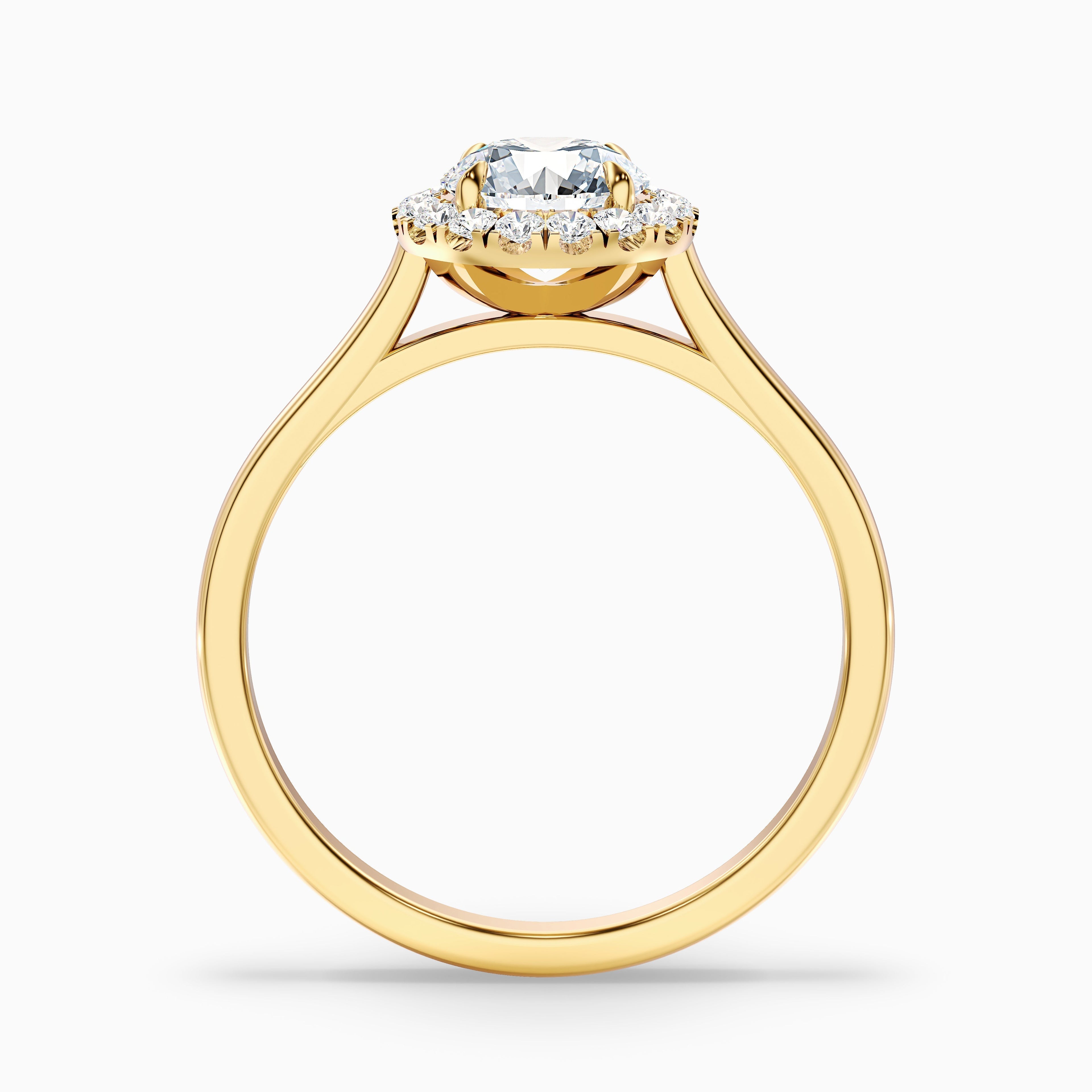 Ember 1.5 Carat Round Halo Pave Moissanite Diamond Ring in 925 Sterling Silver