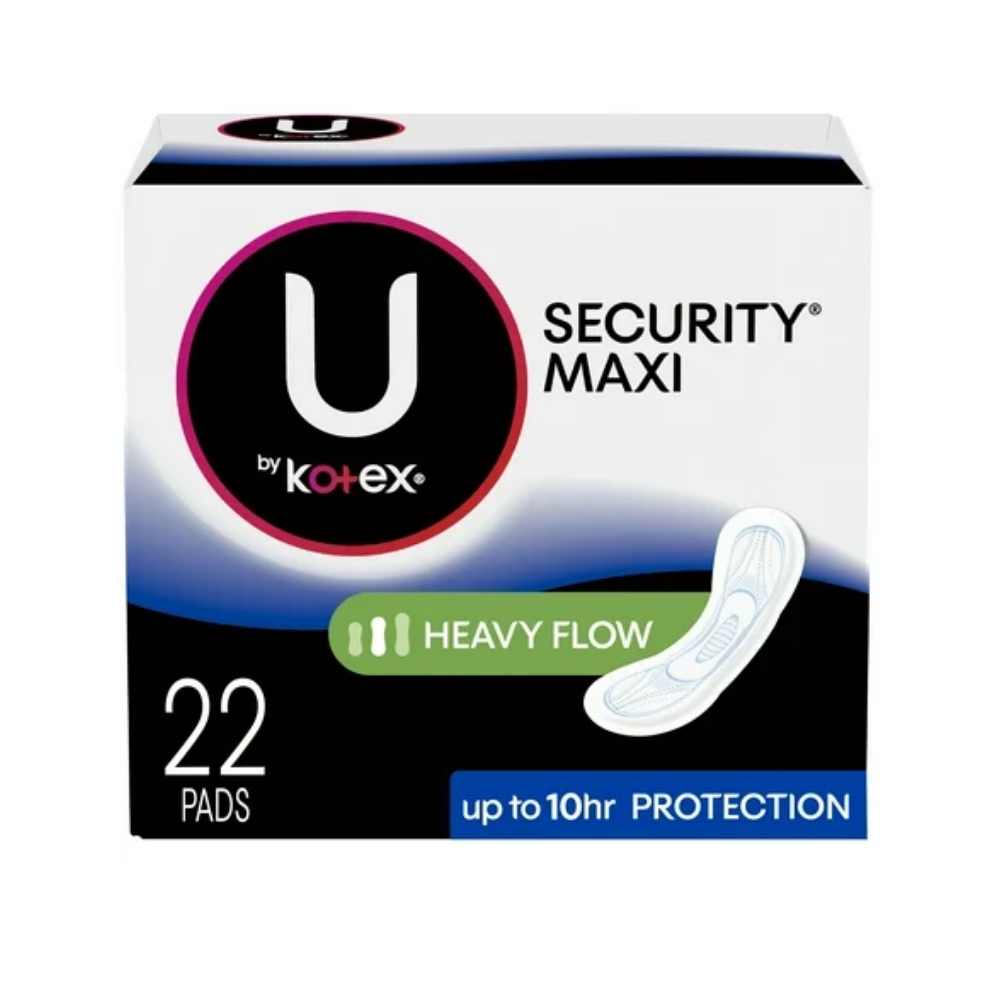 U by Kotex Maxi Pads Heavy Flow Long (22 ct) DestGlow