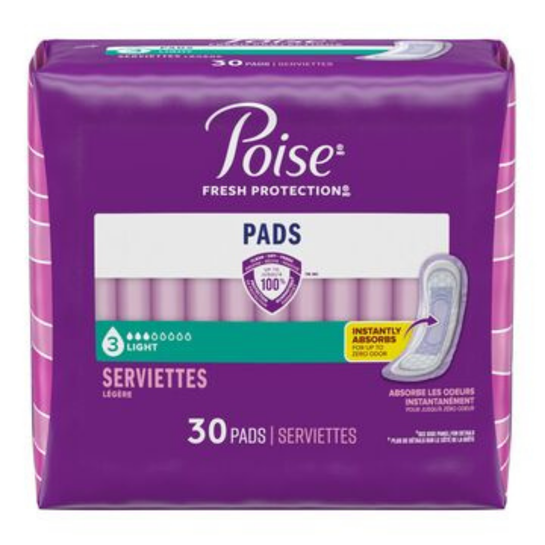 Poise Fresh Protection Light Absorbency Pads (30 Pads) DestGlow
